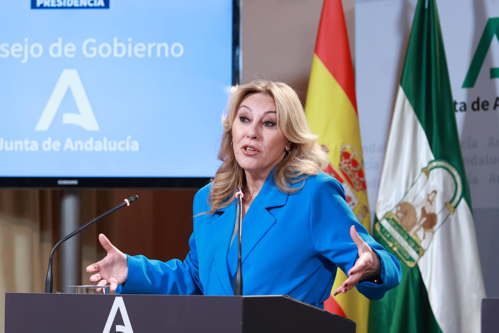 Carolina España, consejera de Hacienda y portavoz de la Junta.