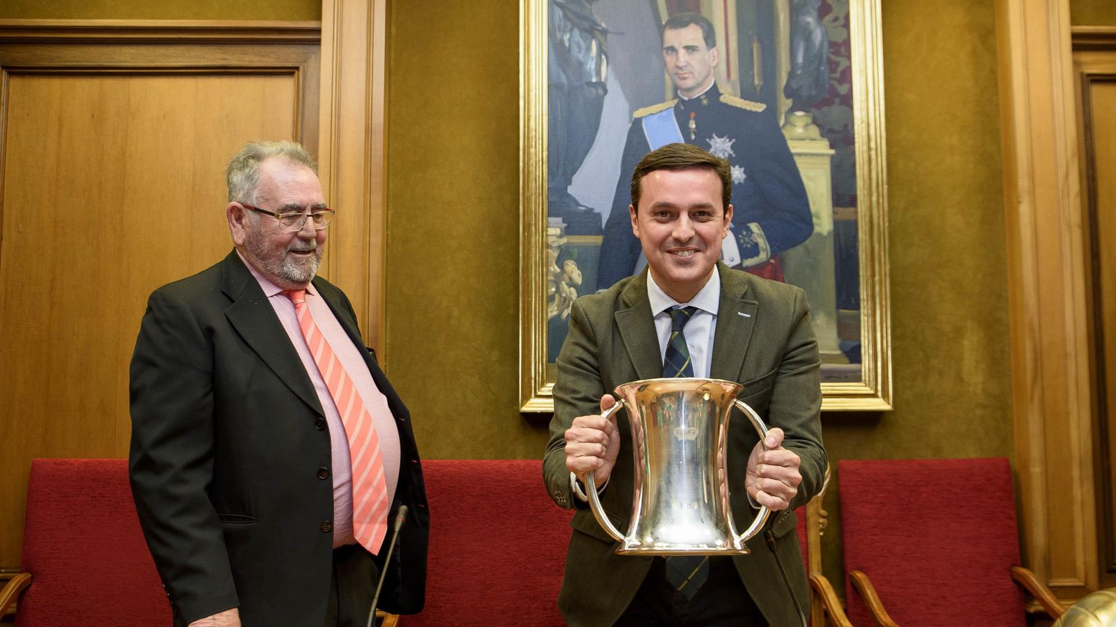 Ramón Sedeño, presidente del CV Almería, y Javier A. García, presidente de la Diputación