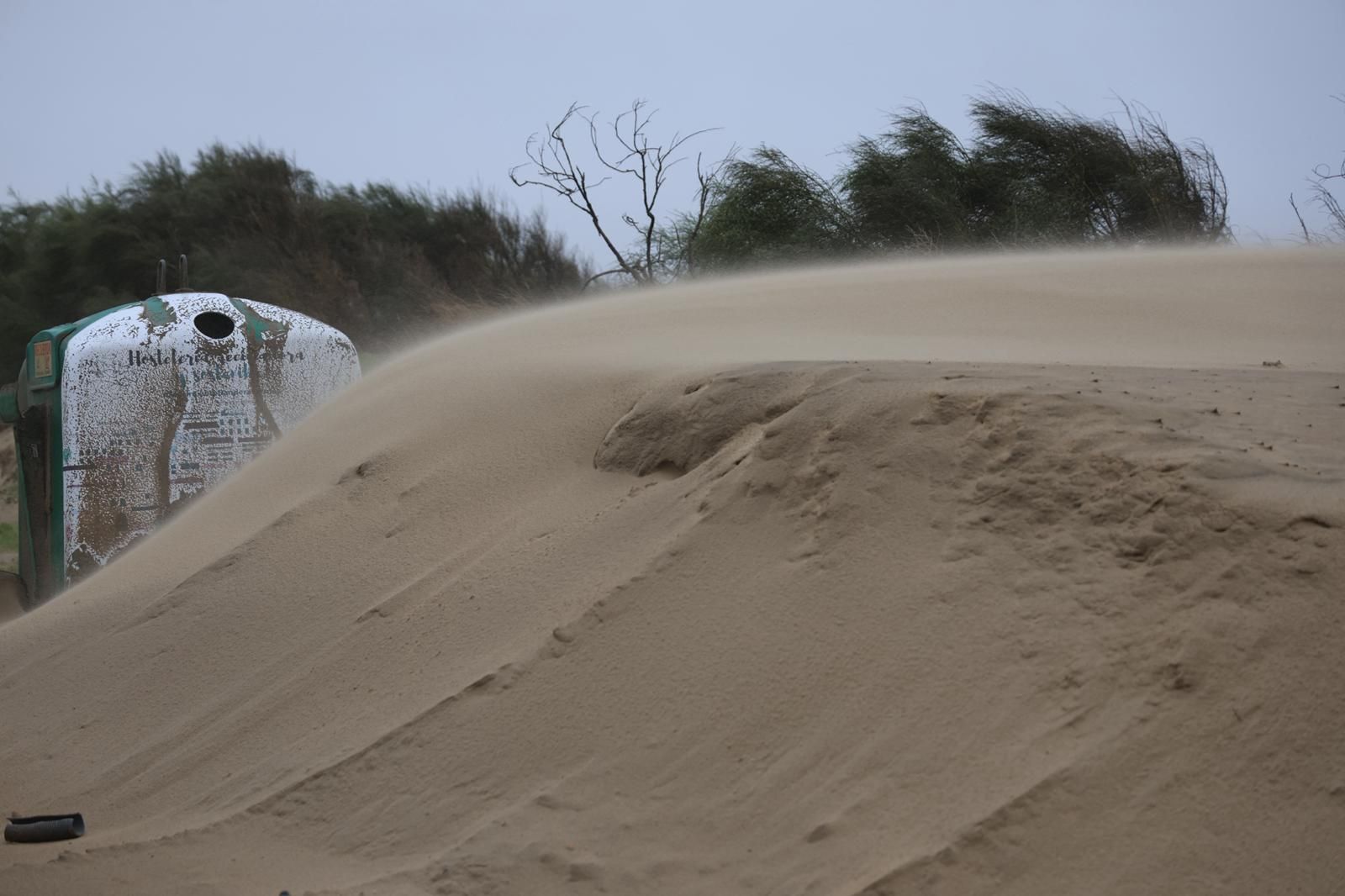 Fotografías de El Portil y El Rincón, donde los vecinos han sido desalojados por la borrasca Leonardo