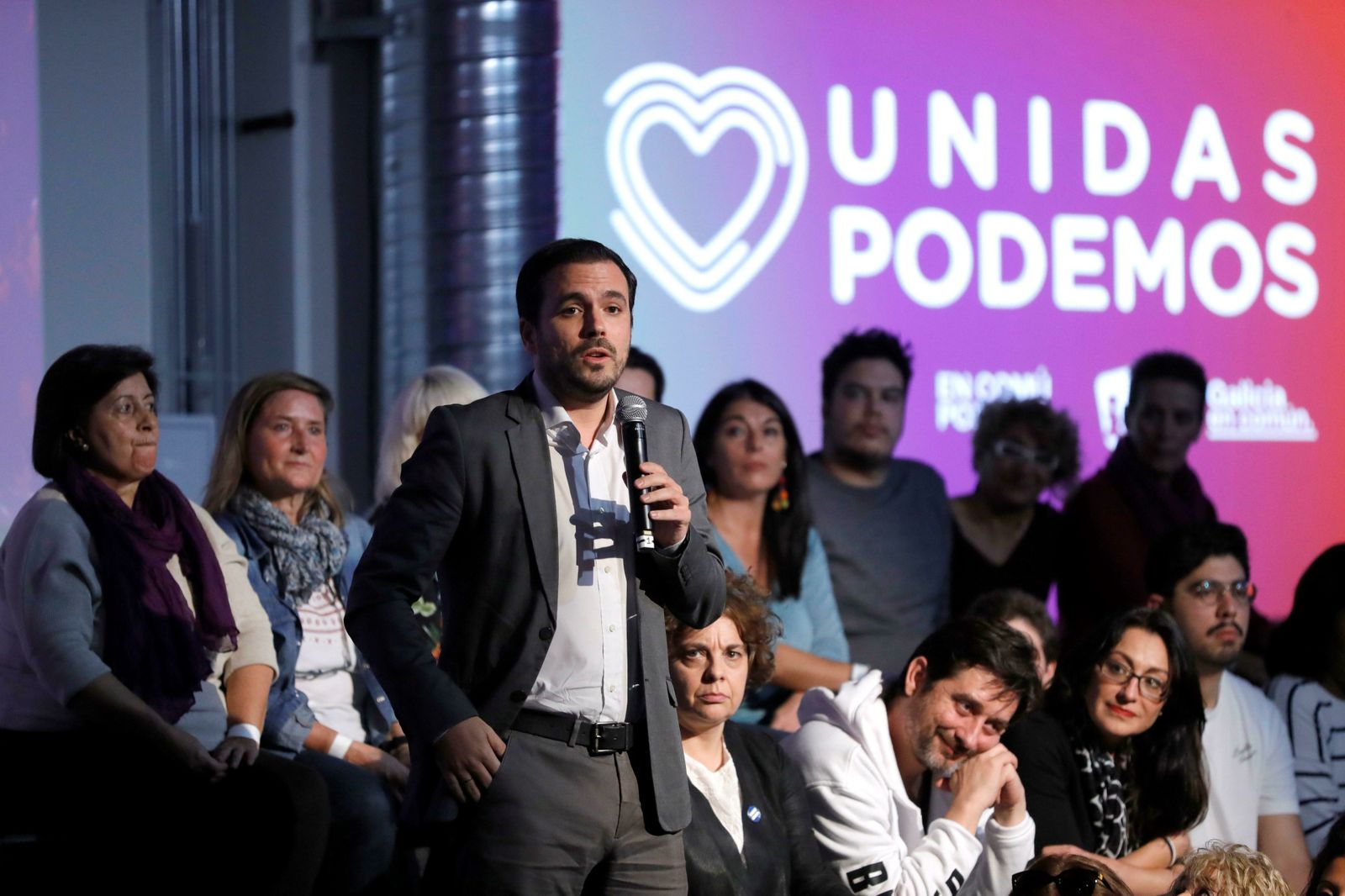 Unidas Podemos celebra un mitin en Madrid con Irene Montero y Alberto Garzón.