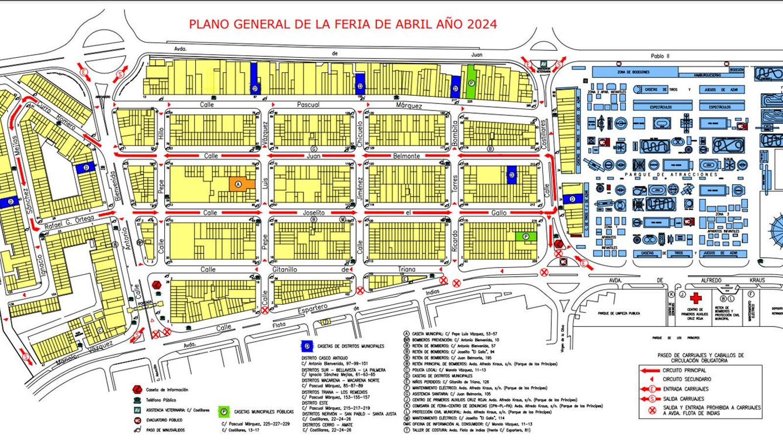 Plano Feria de Sevilla 2024