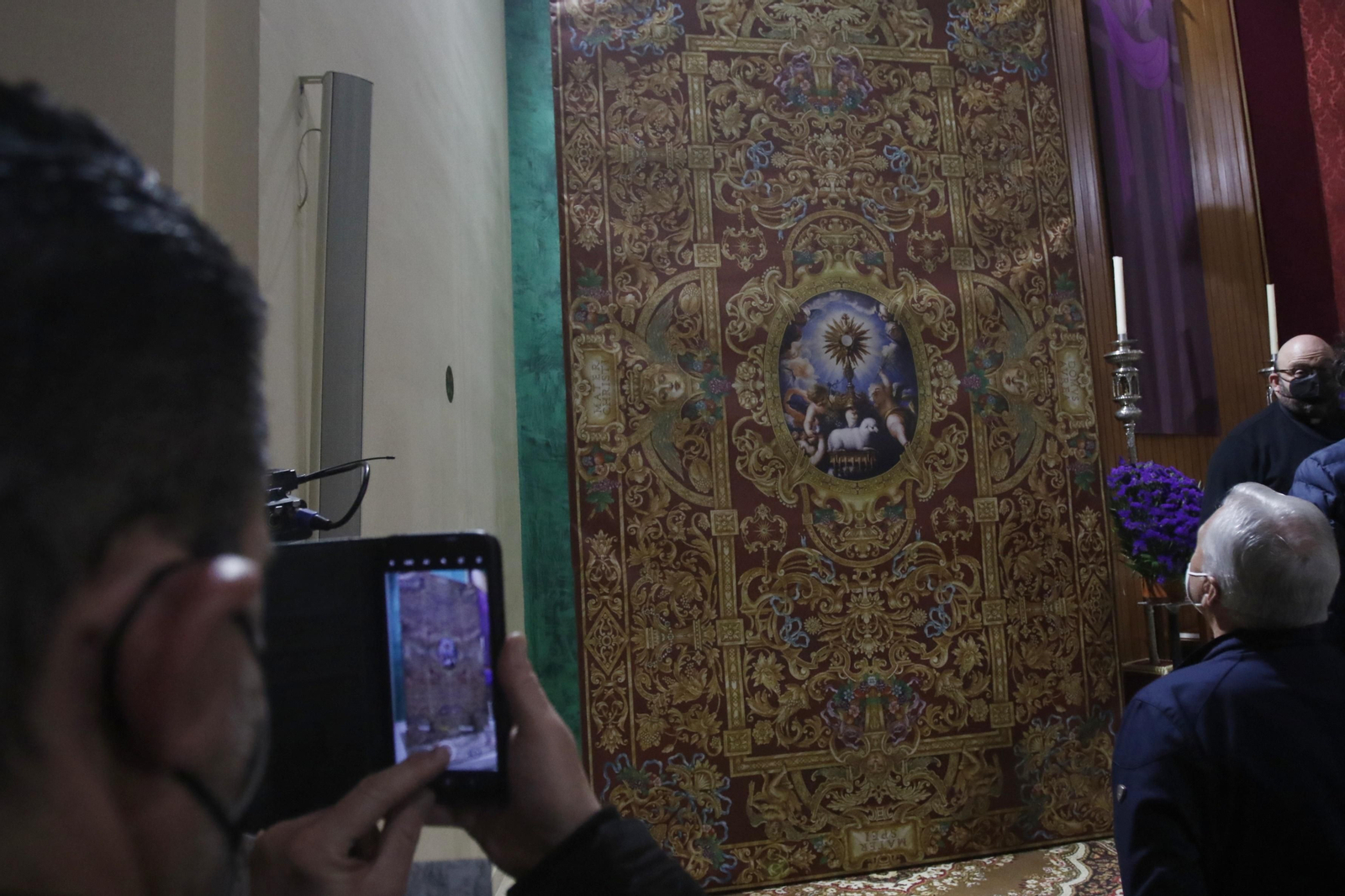 El nuevo techo del palio de la Sagrada Cena, en fotografías