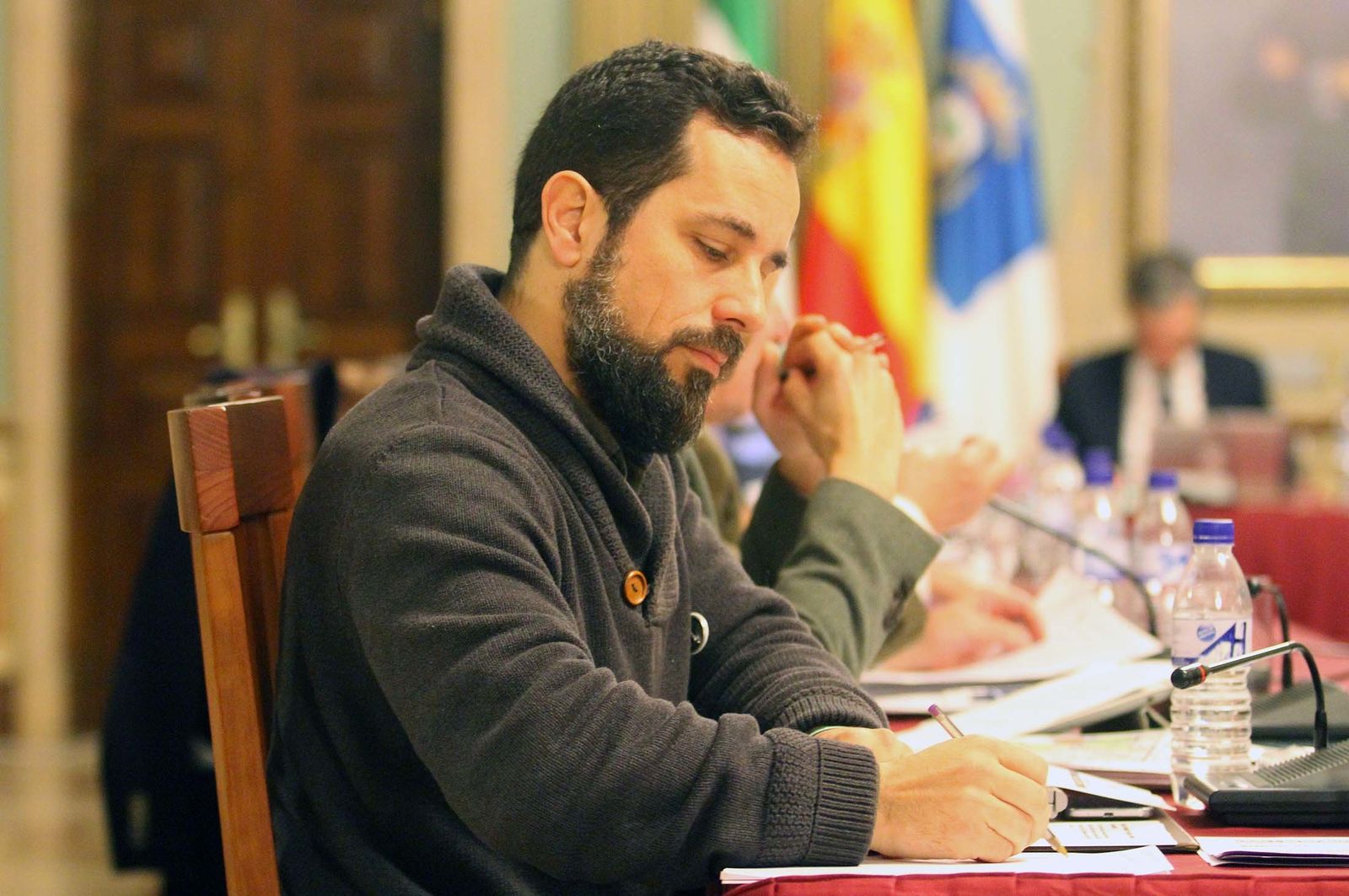 Jesús Amador, durante un Pleno municipal.