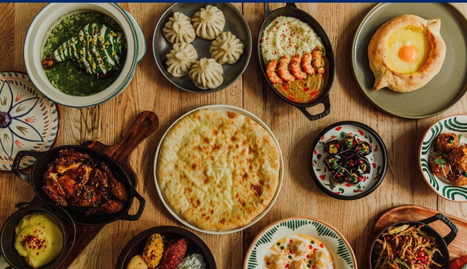 Platos georgianos del restaurante Nunuka