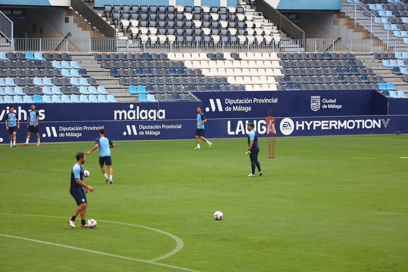 Sergio Castel, último fichaje del Málaga CF, ya suda
