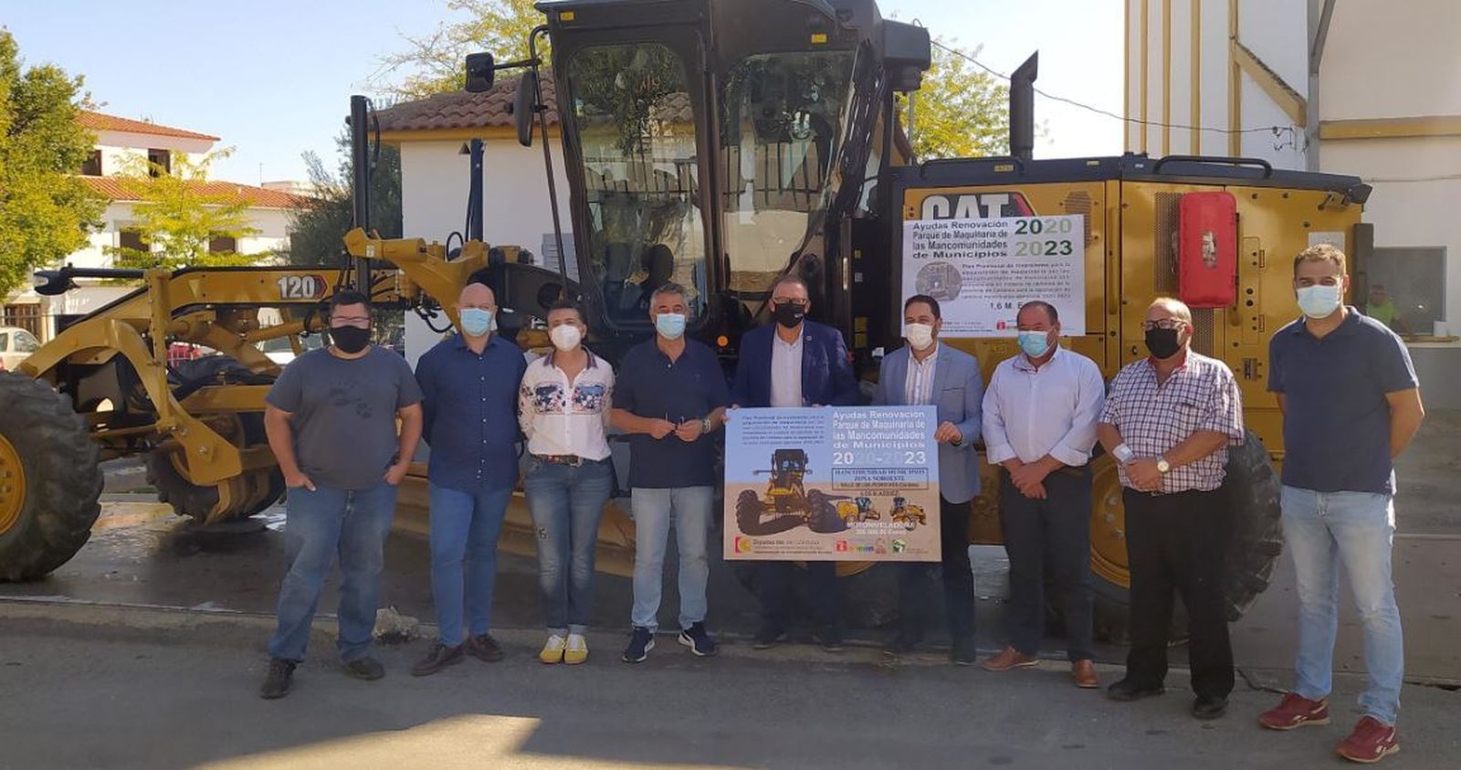 Presentación de la nueva motoniveladora de Los Pedroches.