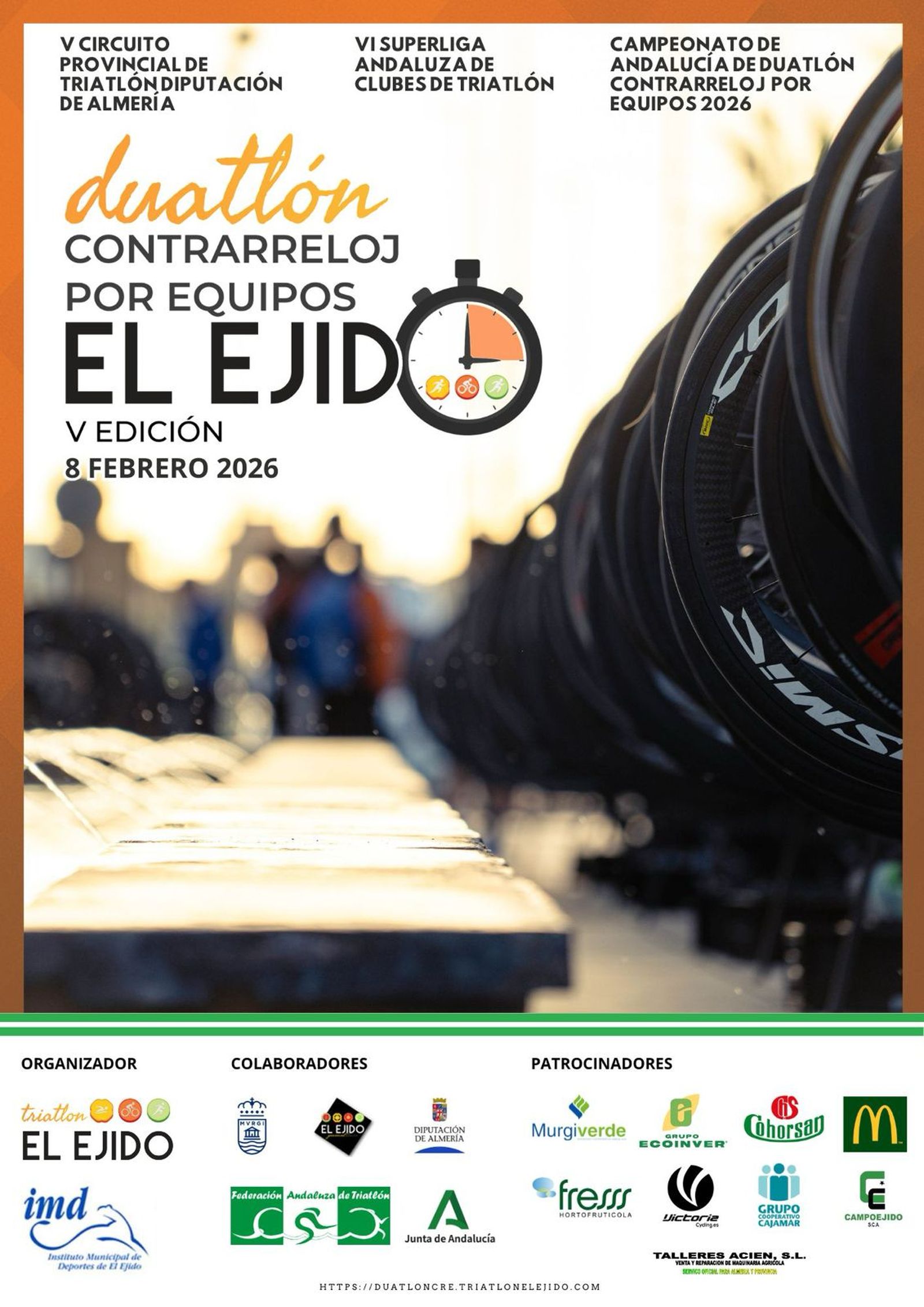 Cartel de la prueba que tendrá lugar en el municipio ejidense el domingo 8 de febrero.