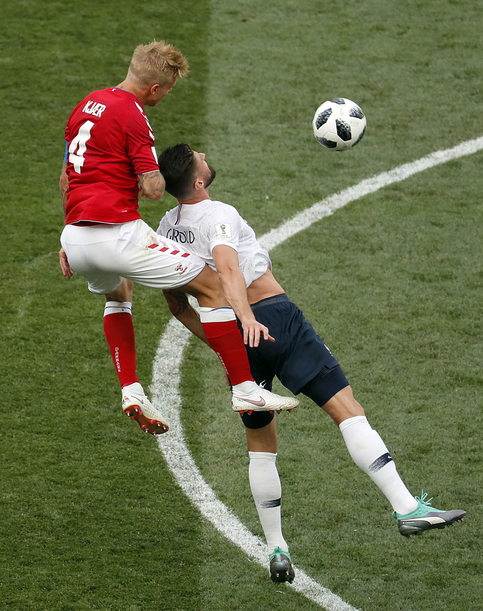 Las imágenes del Dinamarca-Francia