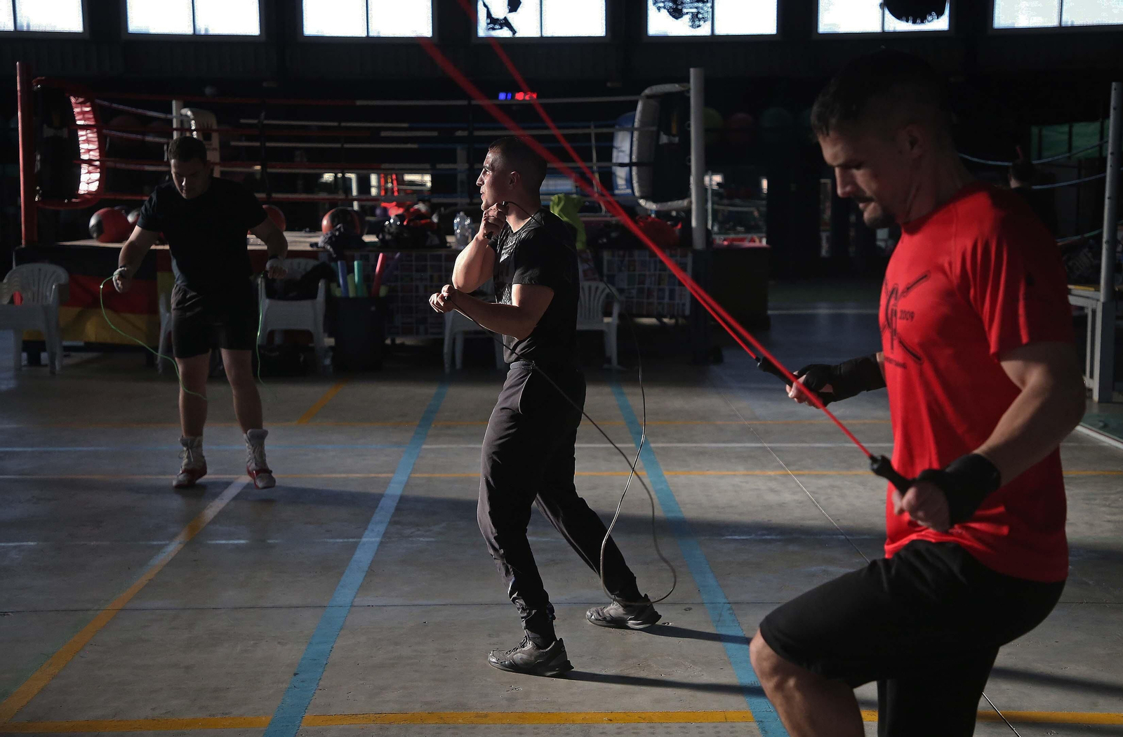 Fotos del entrenamiento previo al debut profesional de los boxeadores Christian Tocón Pérez Abdellah y Tyronne Buttigieg del Club Don Principe de La Línea Fotos del entrenamiento previo al debut profesional de los boxeadores Christian Tocón Pérez Abdellah y Tyronne Buttigieg del Club Don Principe de La Línea