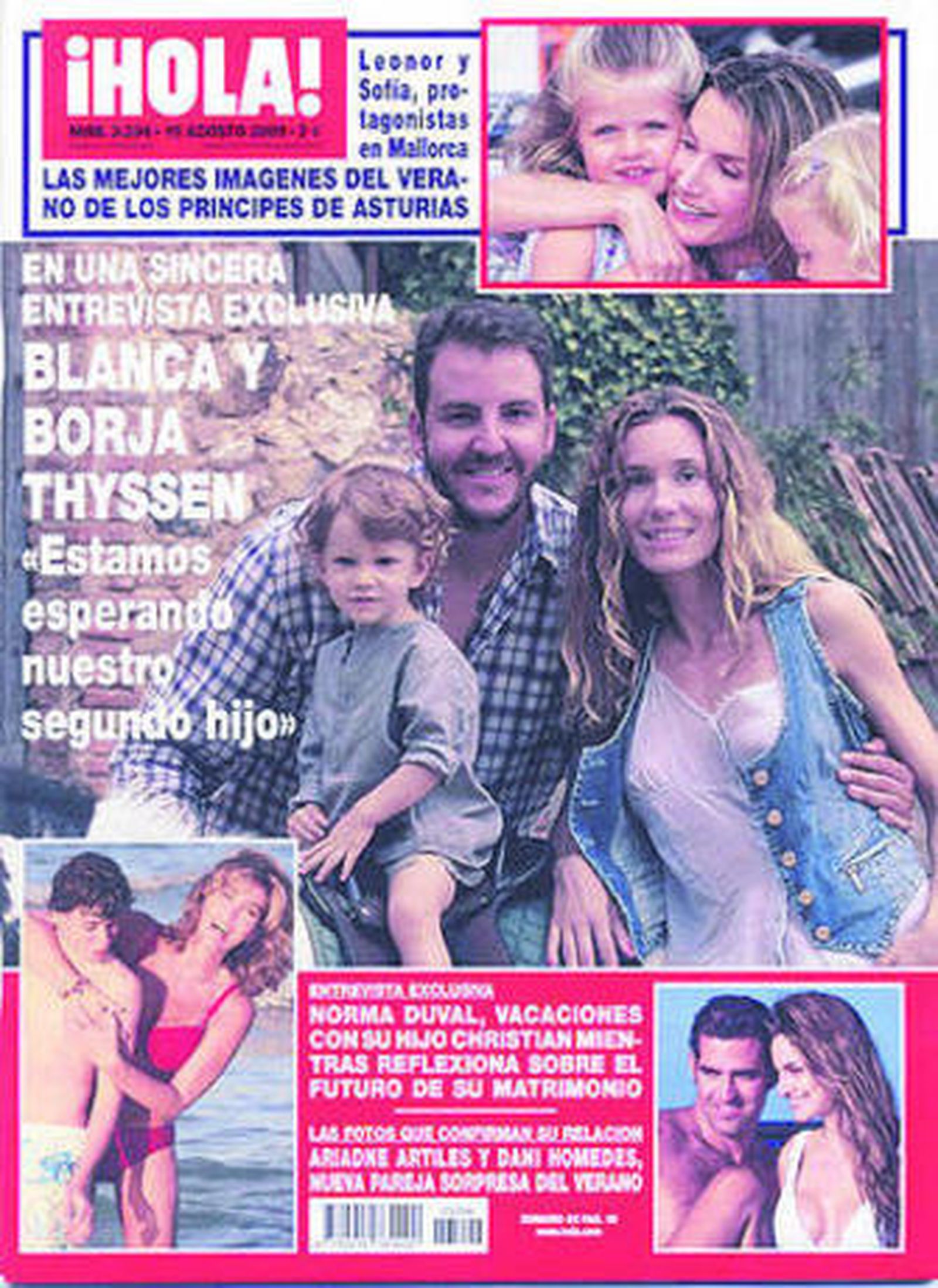 otro nieto para la baronesa y nueva PORTADA DE LAS INFANTAS