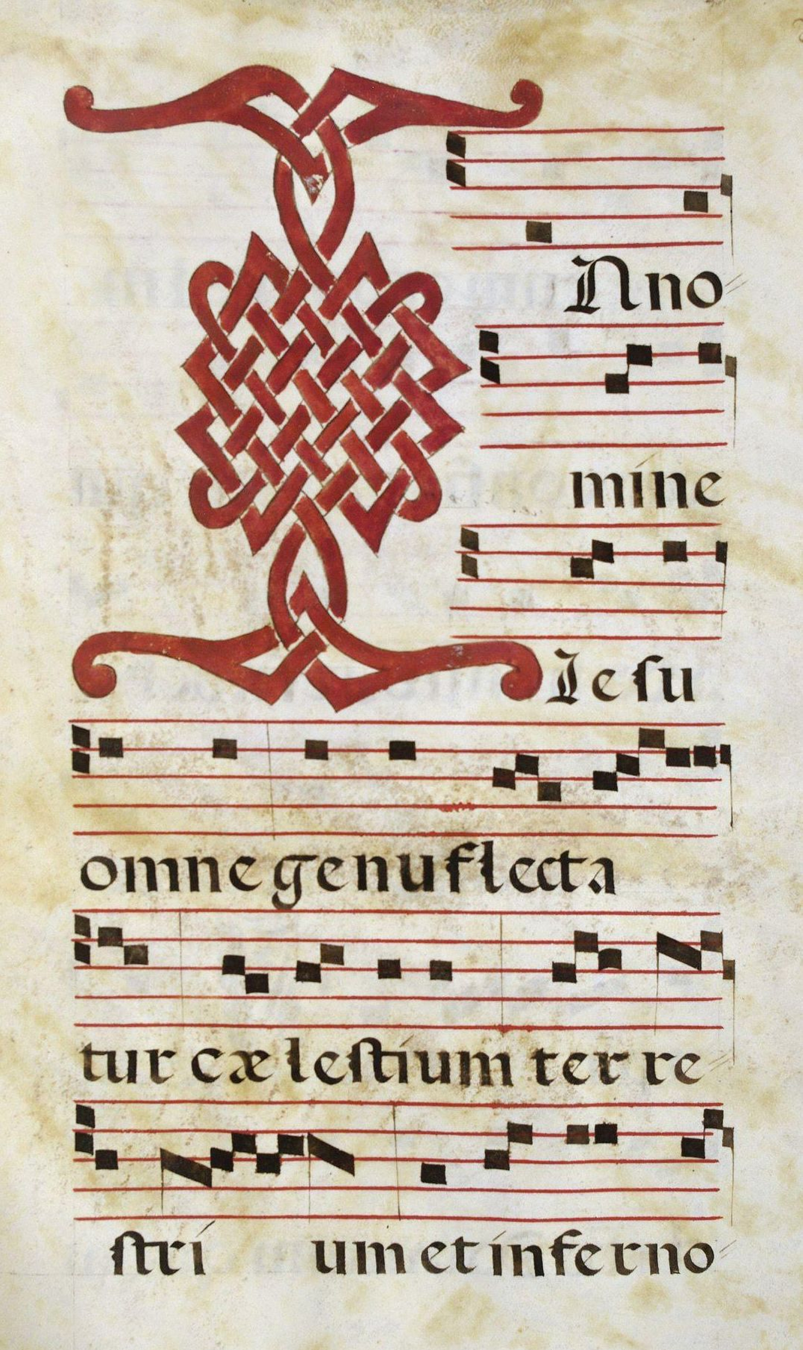 Una página del cantoral.