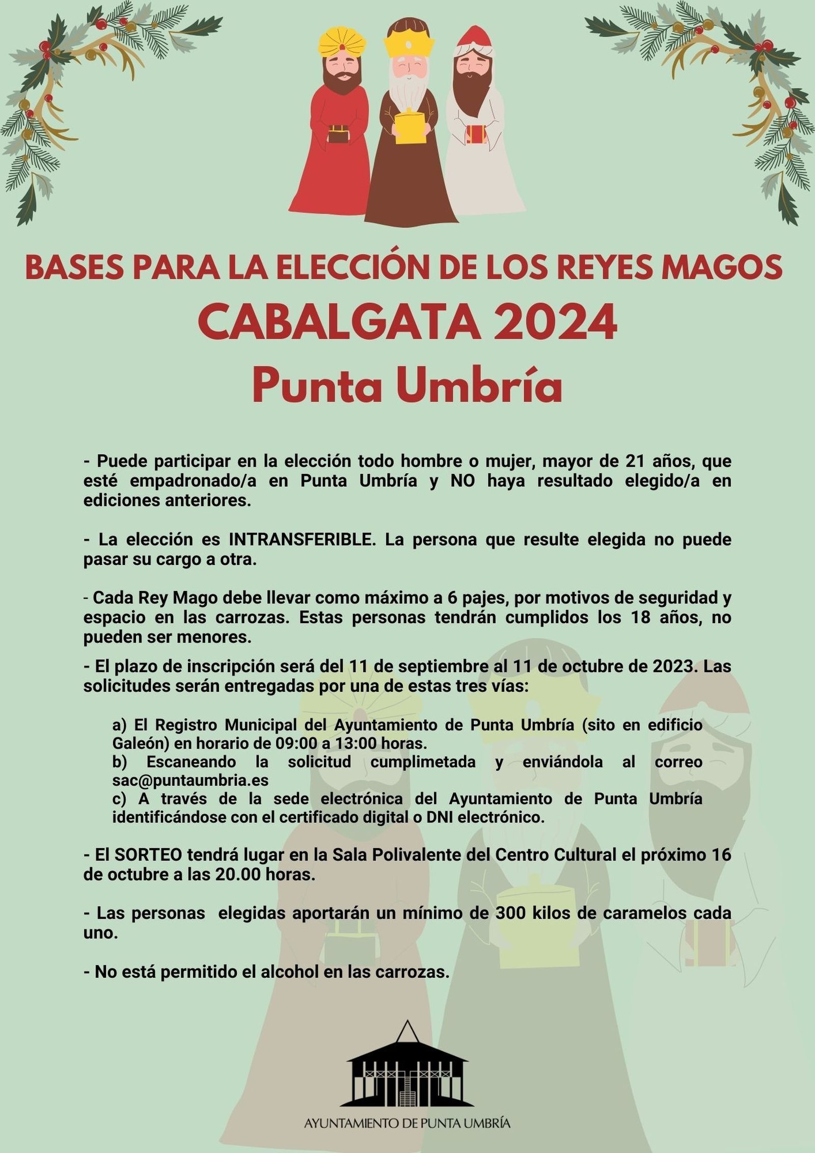 Requisitos del sorteo de los Reyes Magos de 2024.