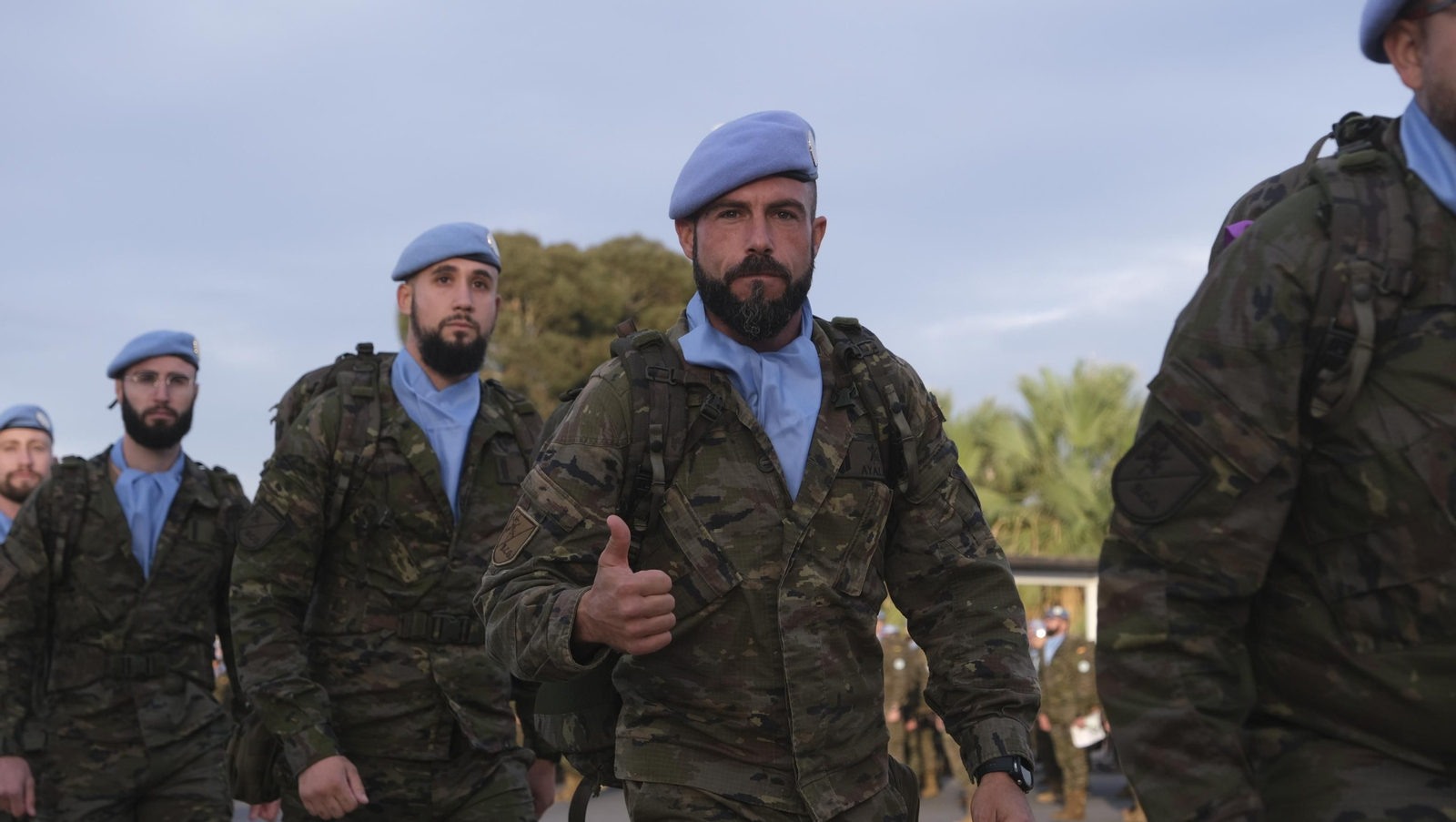 Imágenes de la salida del segundo contingente de La Legión con destino el Líbano