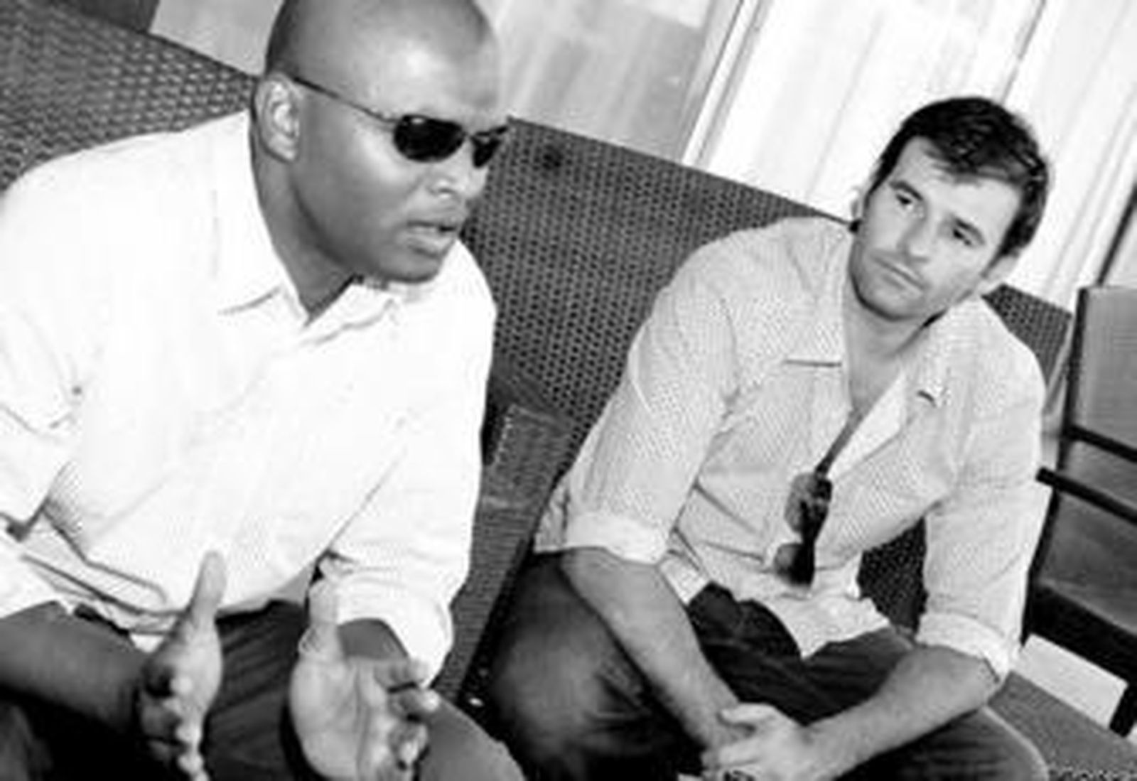 Los arquitectos de RMJM Jana Somasundaram y Scott Orwin, durante la entrevista concedida a El Almería, tras una de las visitas.