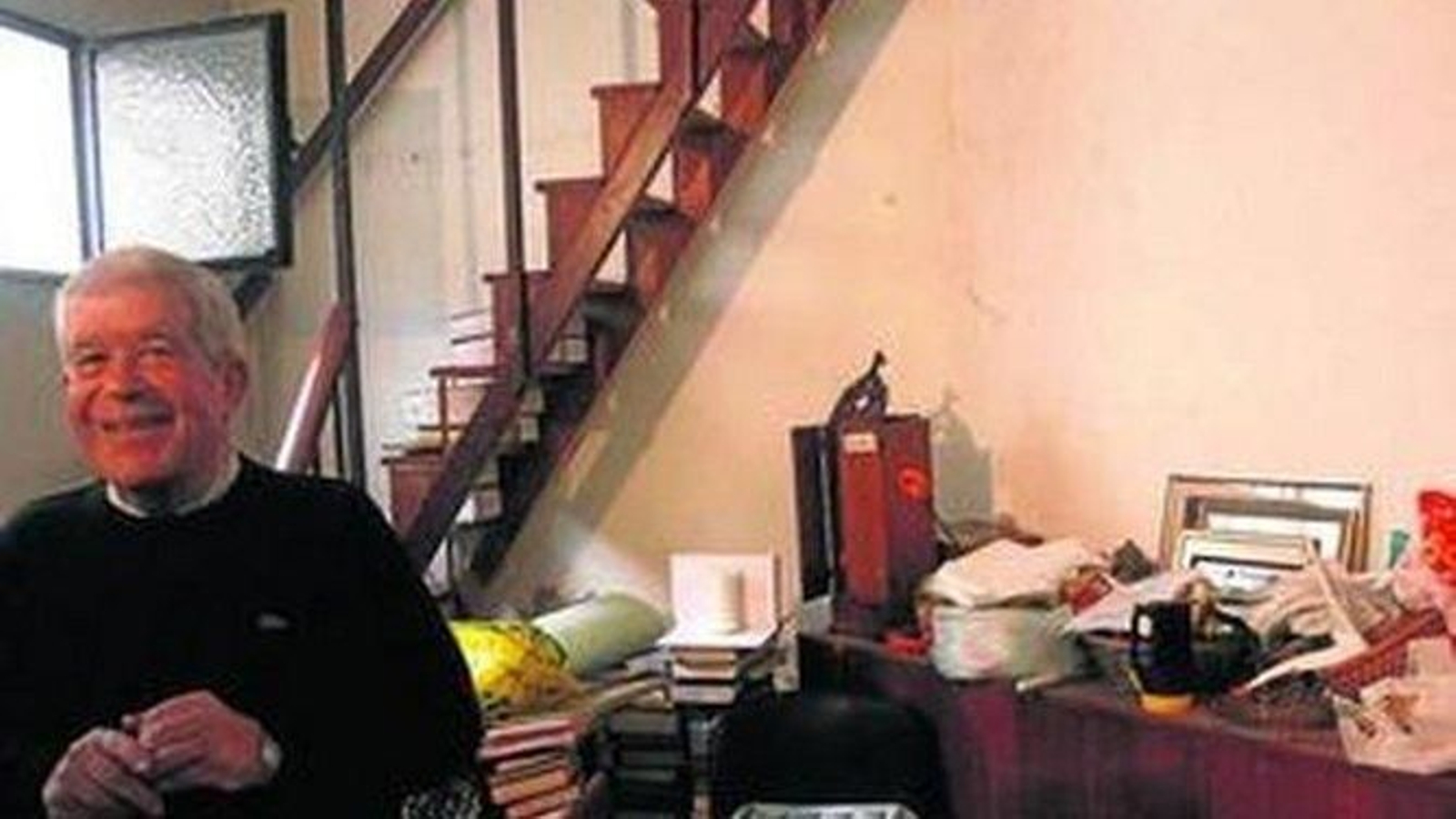 Sebastián Llanes, en la sacristía de la iglesia del Corpus Christi.