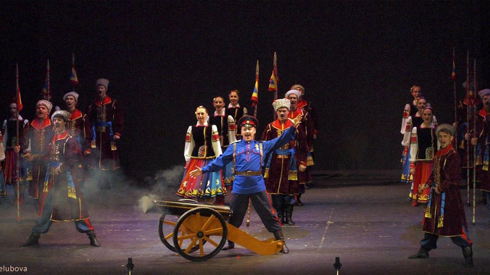 Una escena de los Cosacos de Rusia.