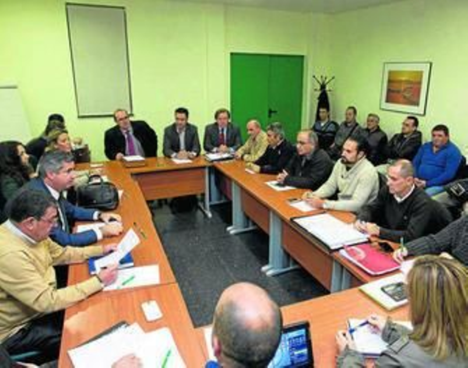 Una de las reuniones durante el conflicto de Limasa.