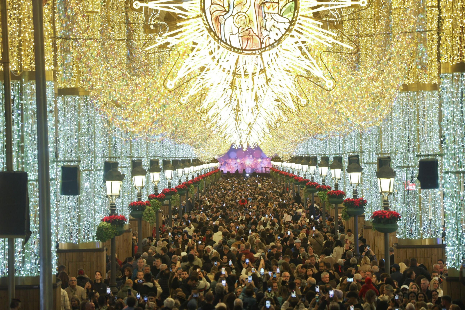 Alumbrado navideño de la calle Larios de Málaga.