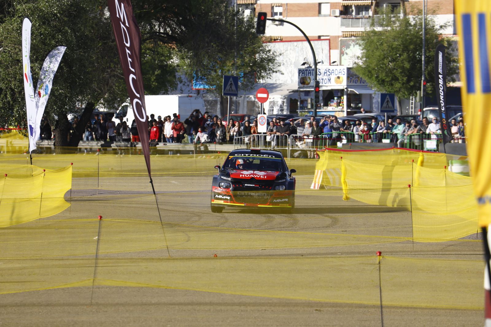 La primera pasada al tramo urbano de Córdoba en el Rallye Sierra Morena, en imágenes