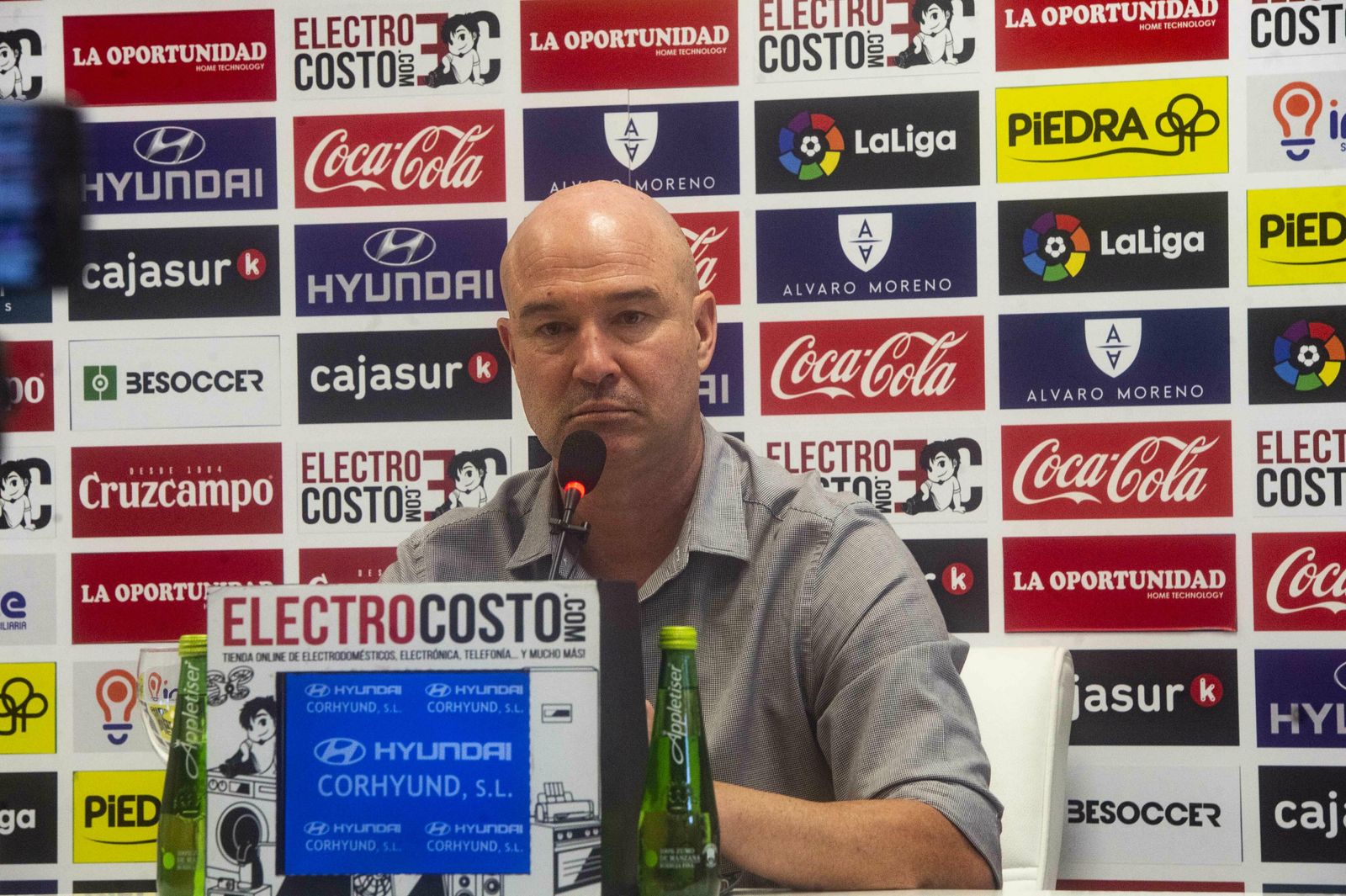 Rafa Berges, en la sala de prensa de El Arcángel, durante su despedida del Córdoba CF.