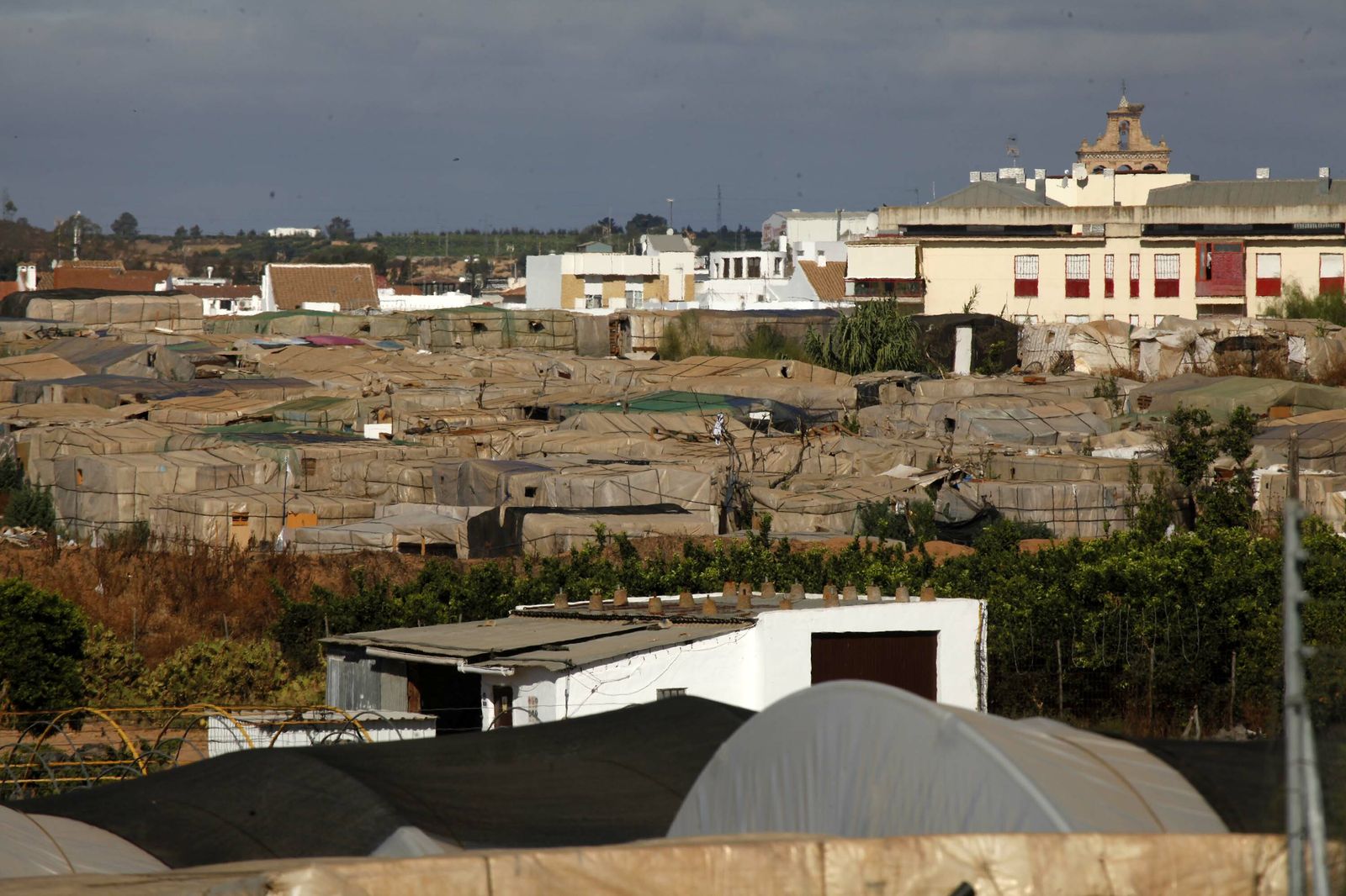 Asentamiento de inmigrantes en Lepe donde tuvieron lugar los hechos.