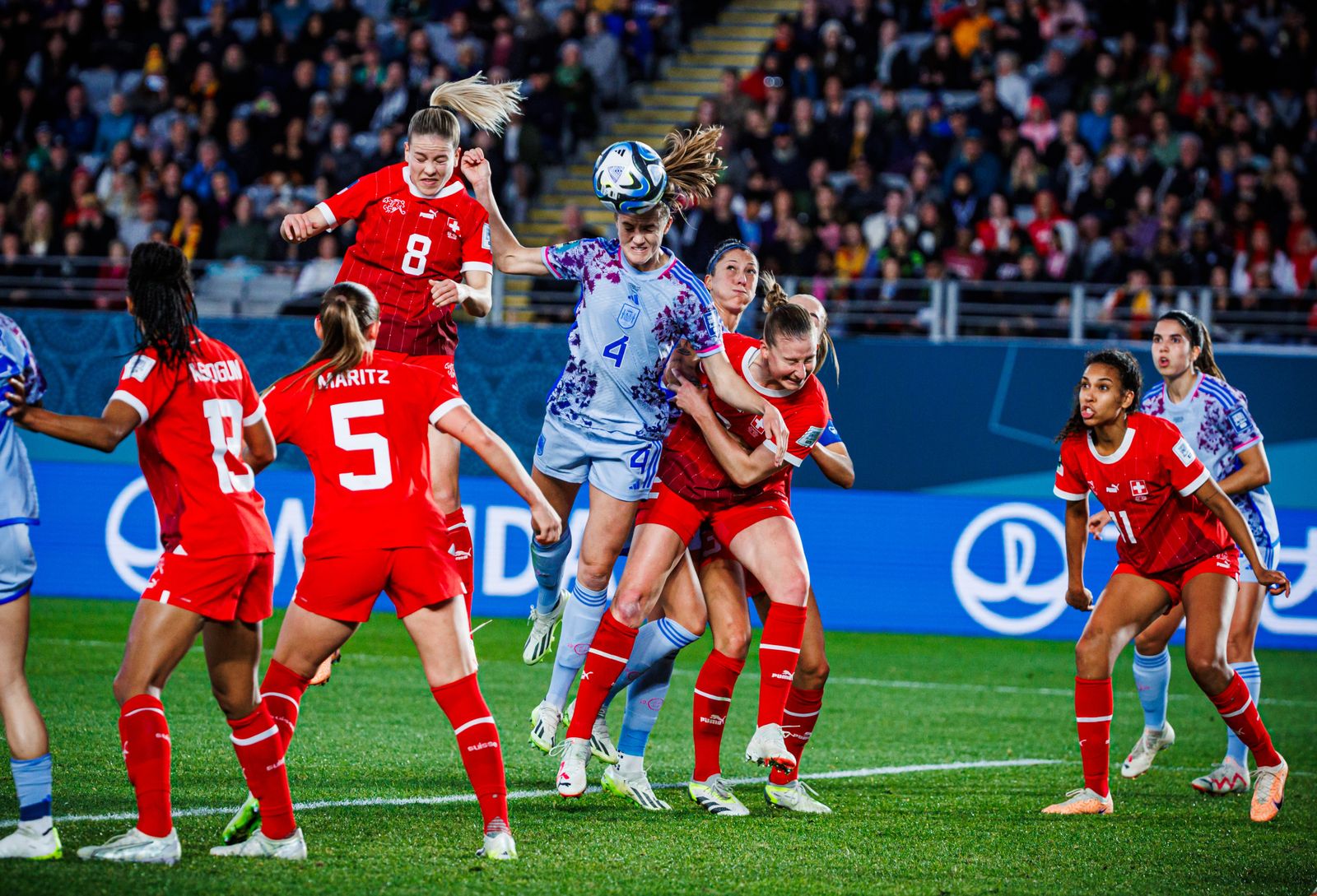 Las fotos de la goleada de España a Suiza en el Mundial femenino