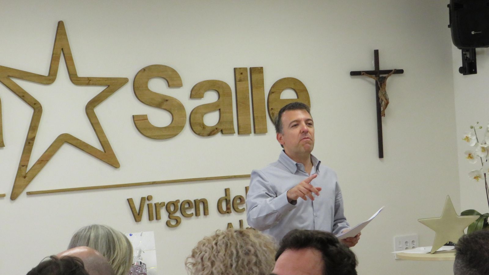 Alberto Sentís realizó una gran intervención en la que recordó los mejores momentos vividos en La Salle.