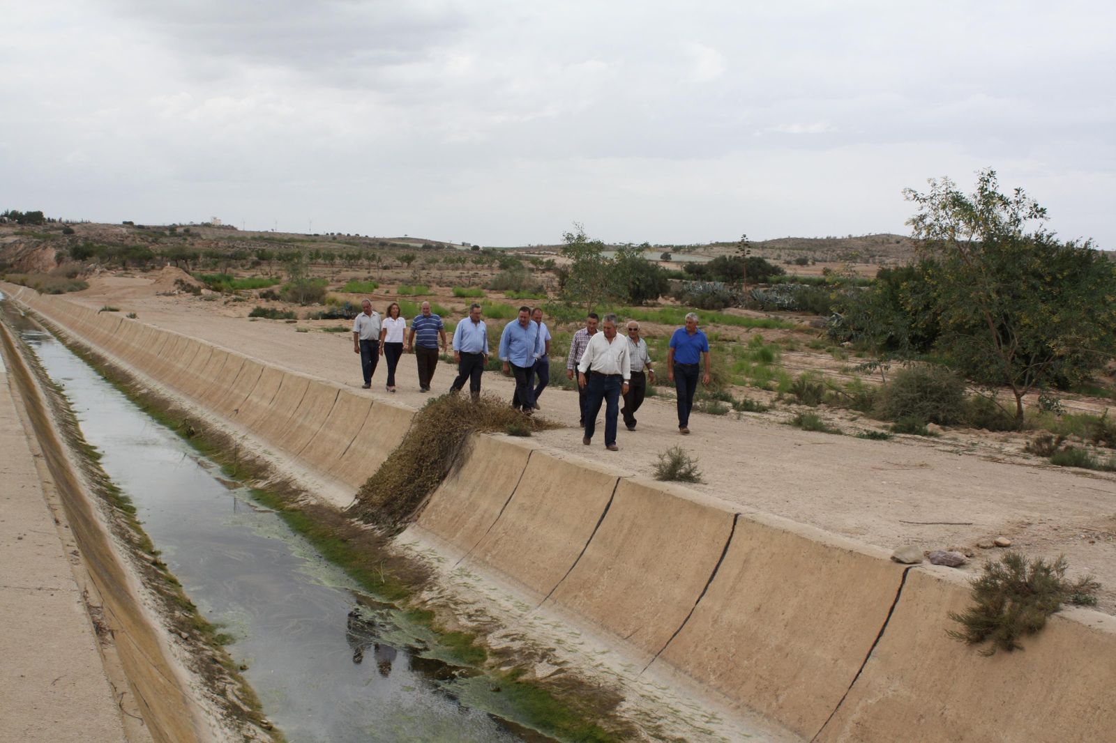 Canal del trasvase Tajo-Segura visitado por regantes del Almanzora en 2017