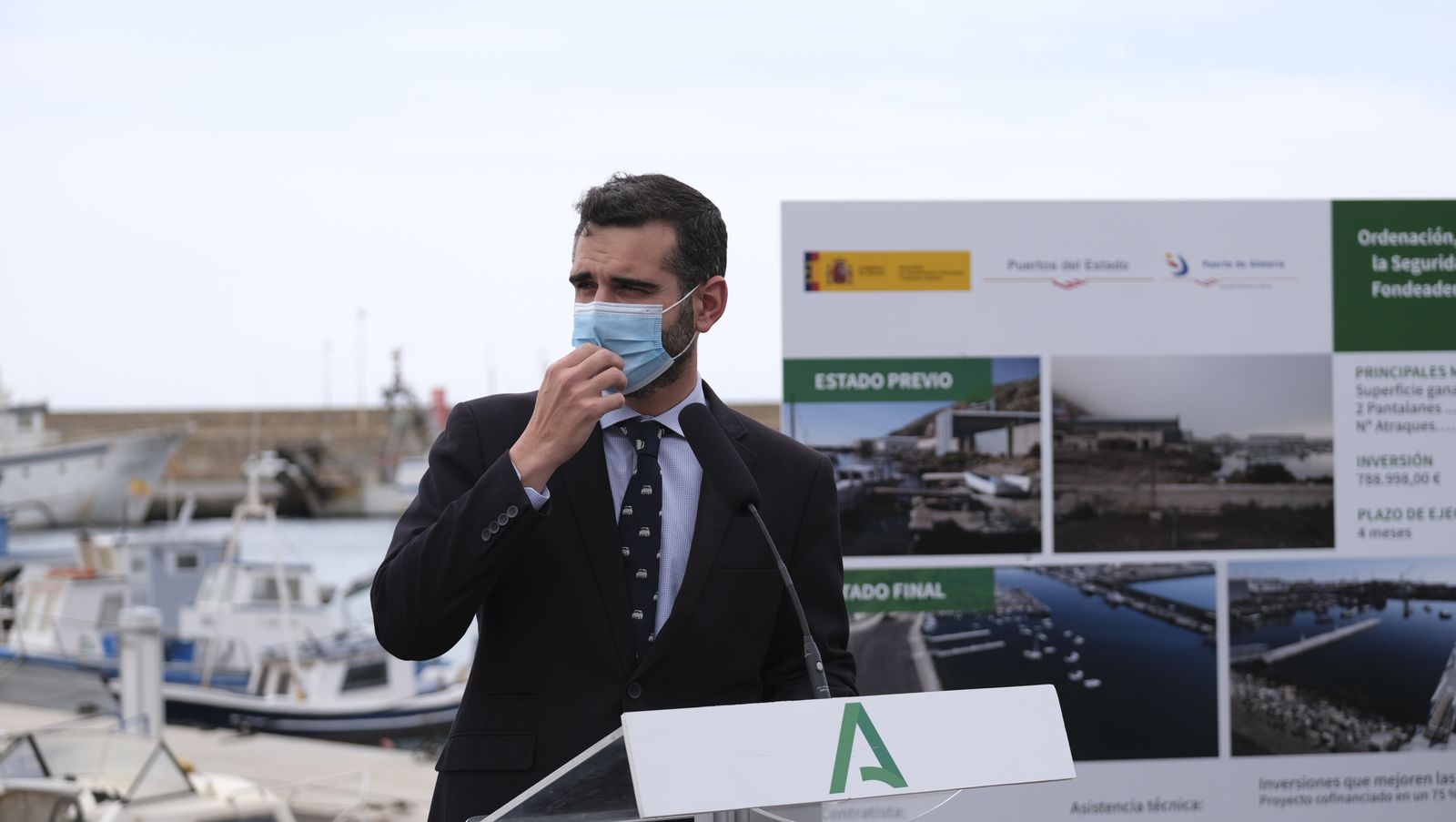 Fotogalería visita obras nuevo fondeadero del Puerto Pesquero de Almería