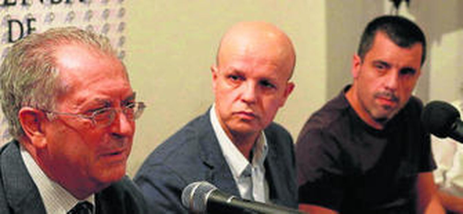 Romera, Rivera y Quintero, ayer.