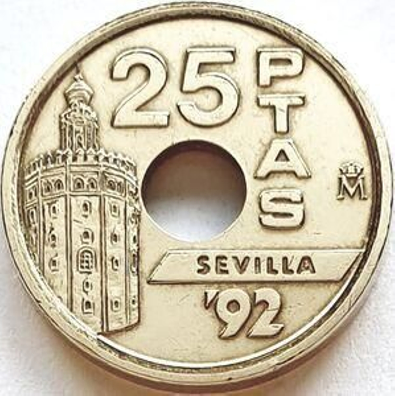 25 pesetas con la Torre del Oro