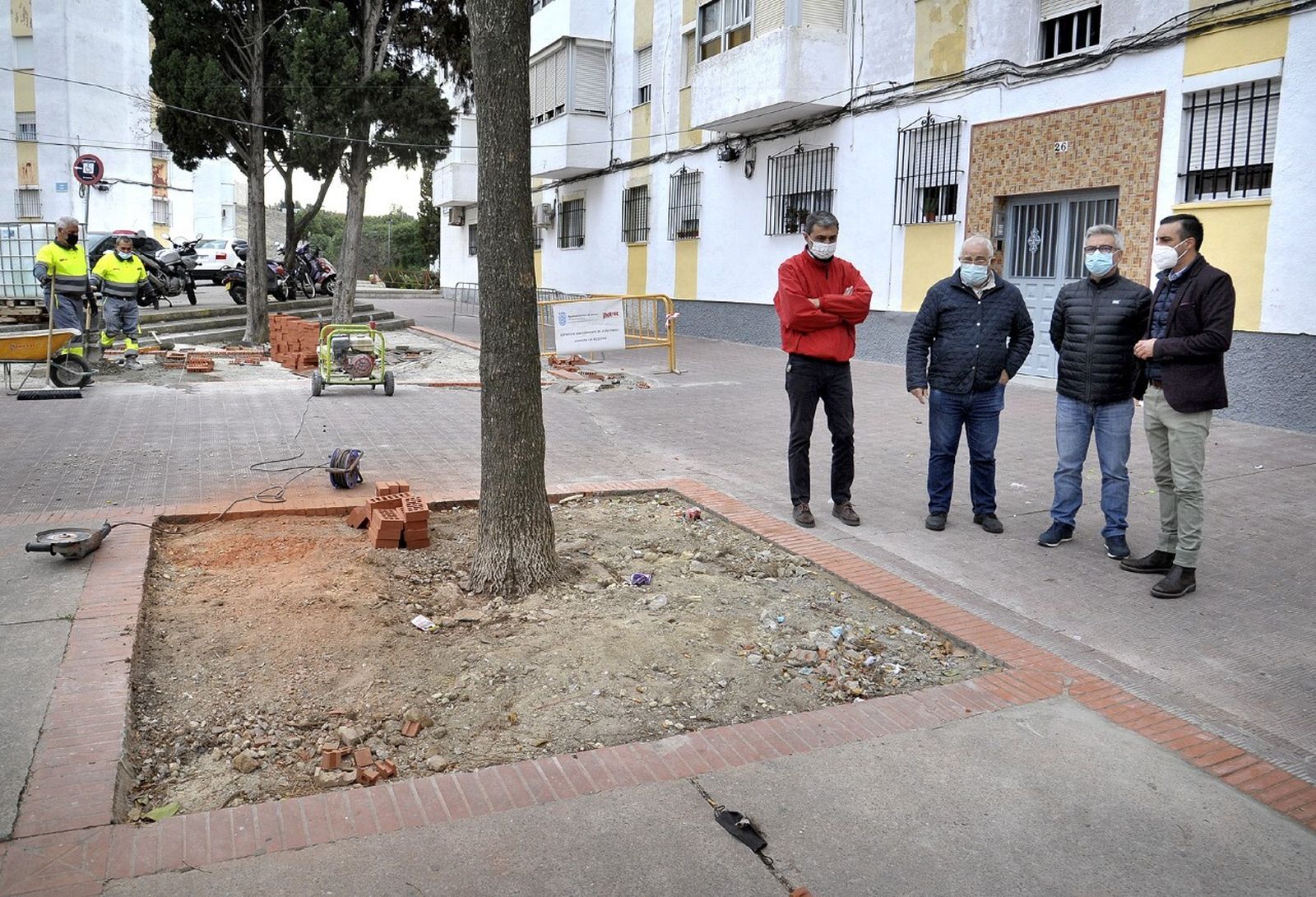 José Antonio Díaz, en su visita a las plazas de San Telmo.