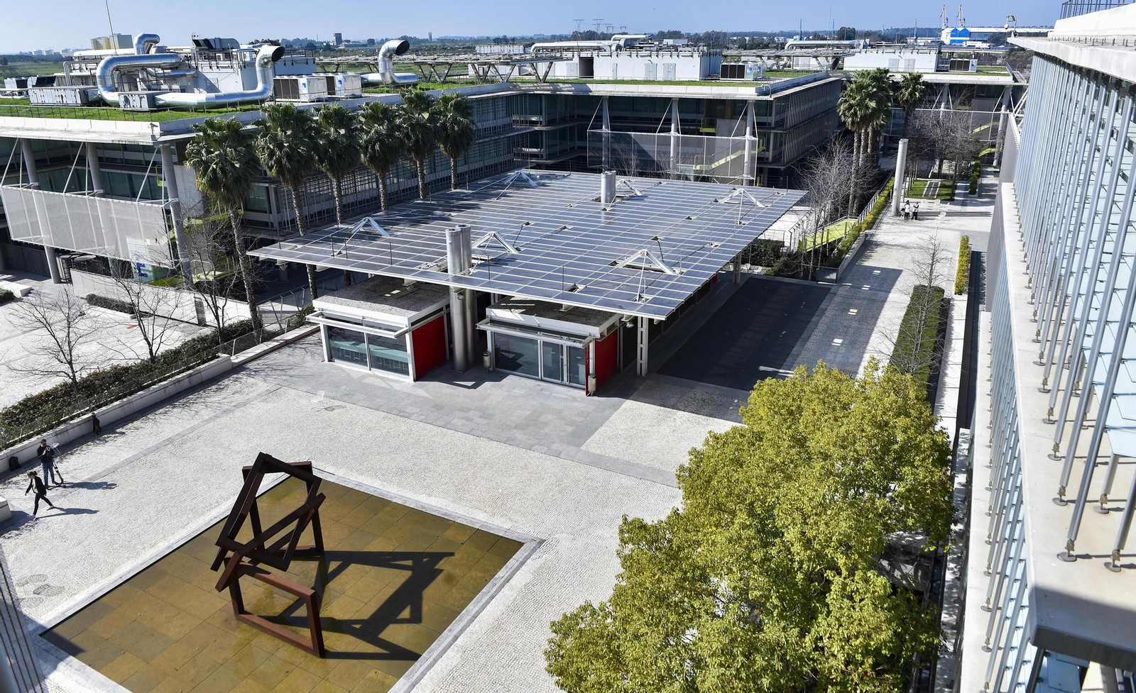 Los edificios de Abengoa que formarán parte de la Ciudad de la Justicia.