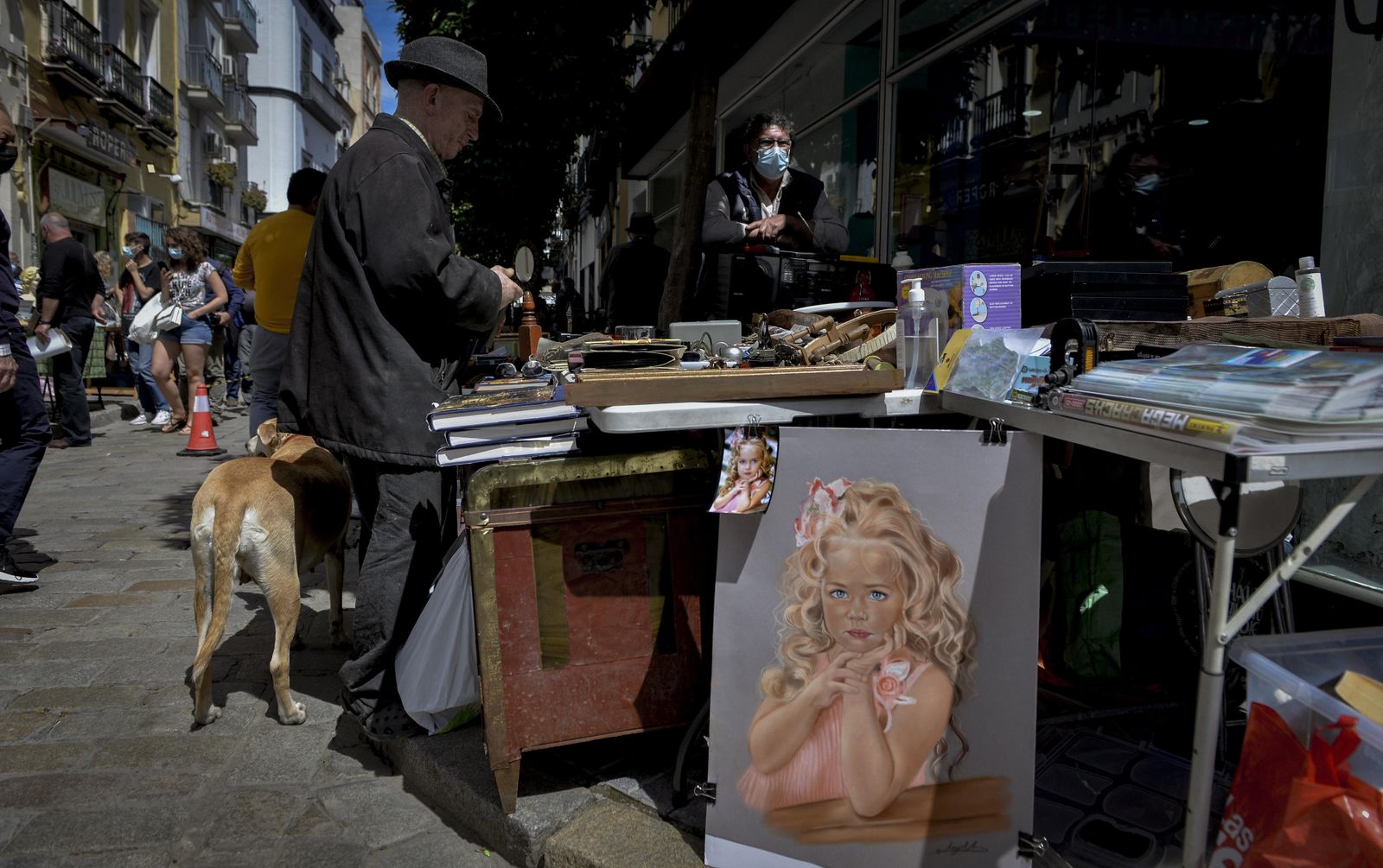 Imagen del mercadillo de la calle Feria.