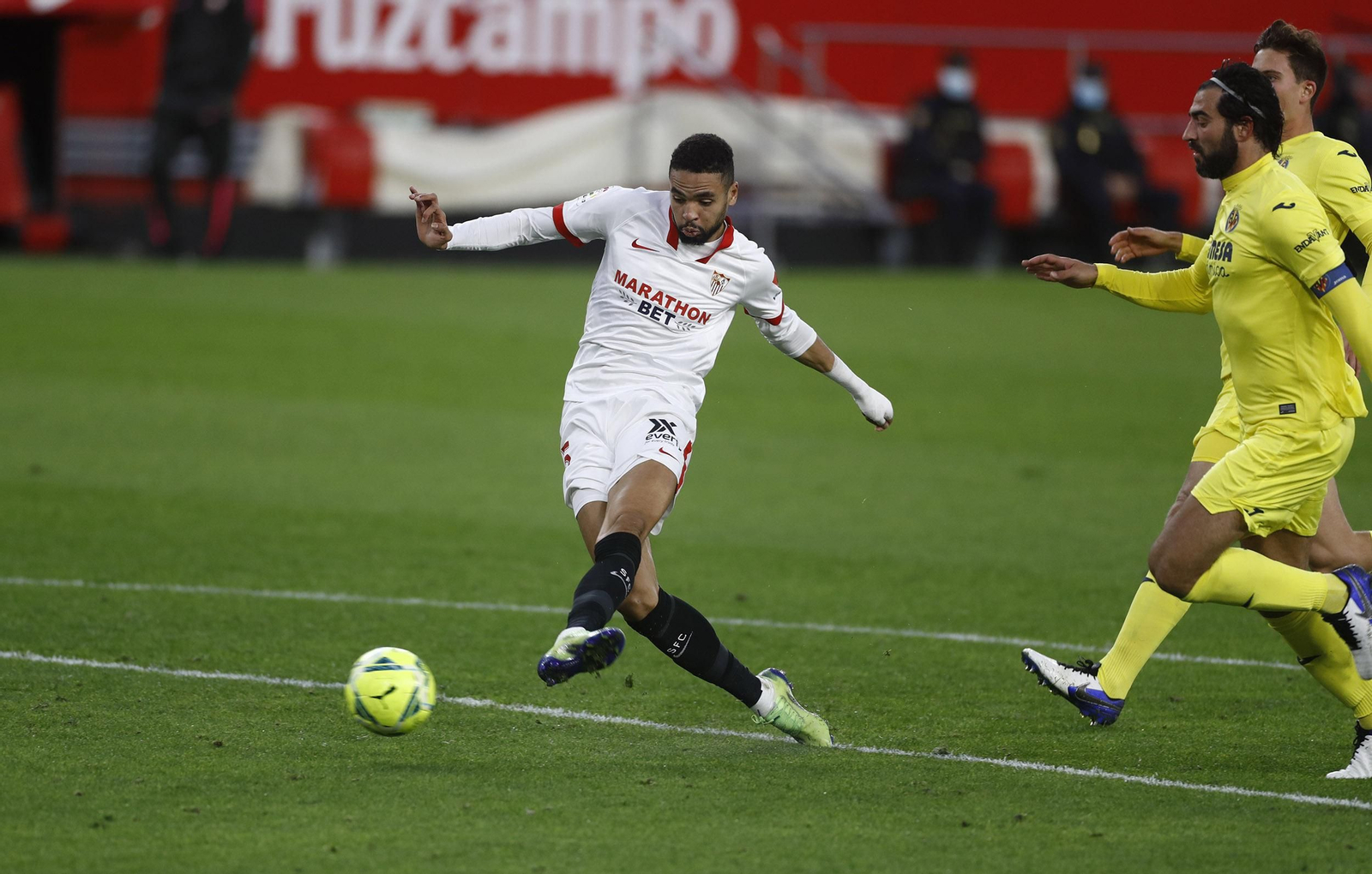 En-Nesyri, en el momento de batir a Asenjo para hacer el 2-0.