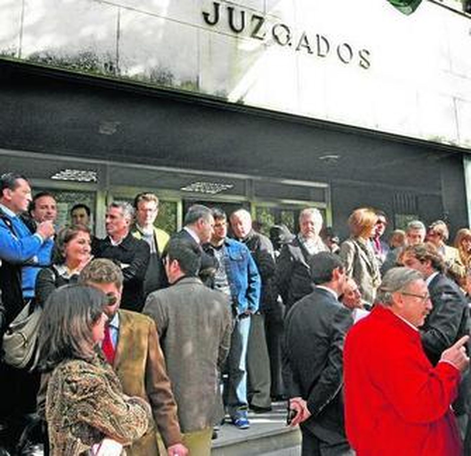 Protesta de los profesionales de la Justicia, el pasado viernes.