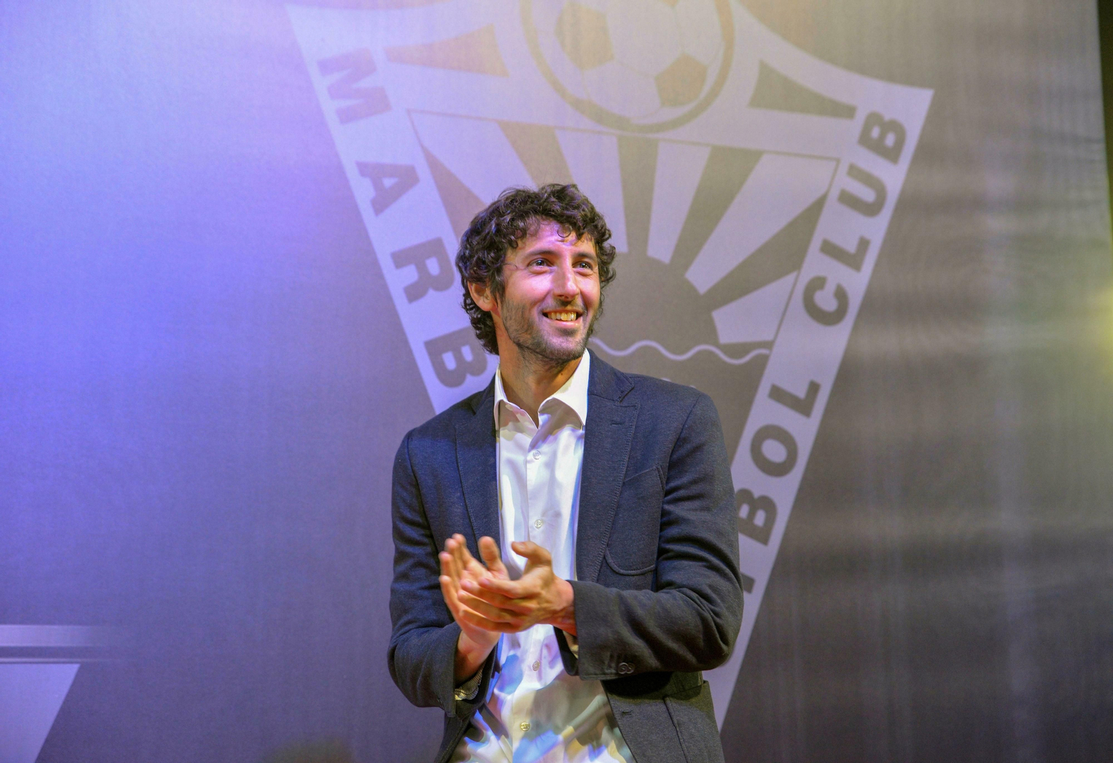Granero, en su presentación con el Marbella. Granero, en su presentación con el Marbella.