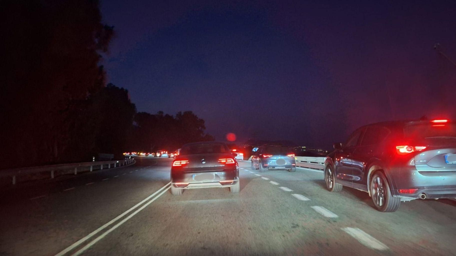 Colas en la N-340 en sentido de Tarifa y Algeciras.