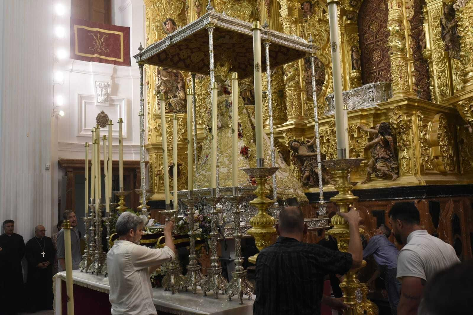 La recogida de la Virgen del Rocío, en imágenes