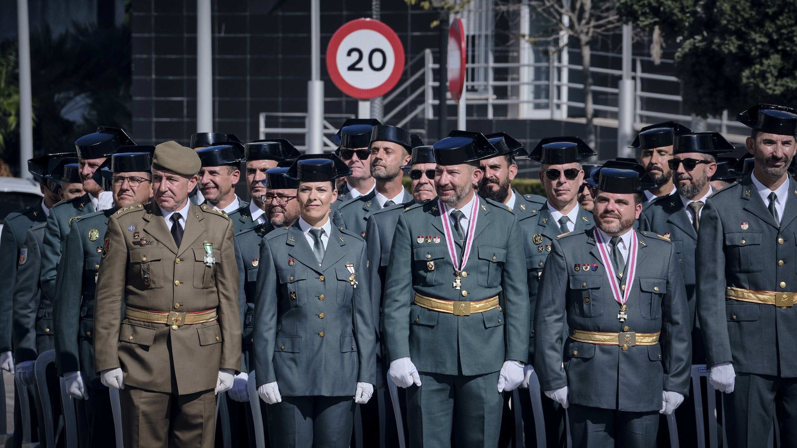 Día del Pilar en la Comandancia de la Guardia Civil de Cádiz.
