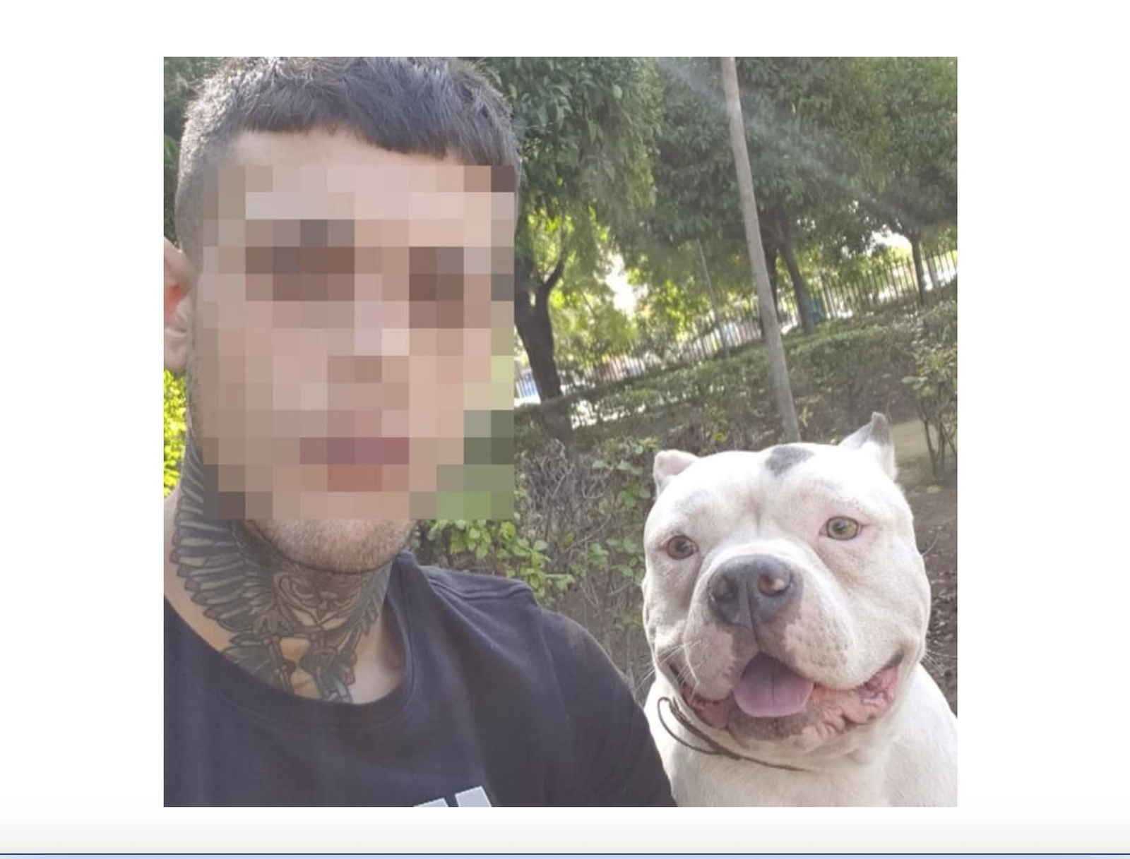 Foto del “okupa” en sus redes sociales