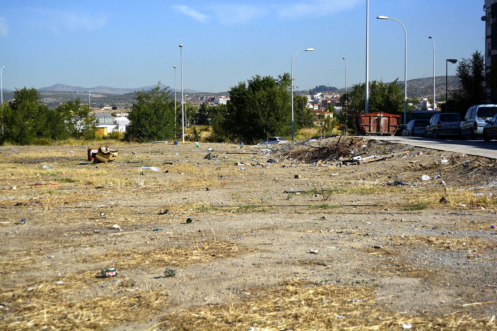 Solar cercano a la calle Molino Nuevo, donde tuvo lugar el accidente