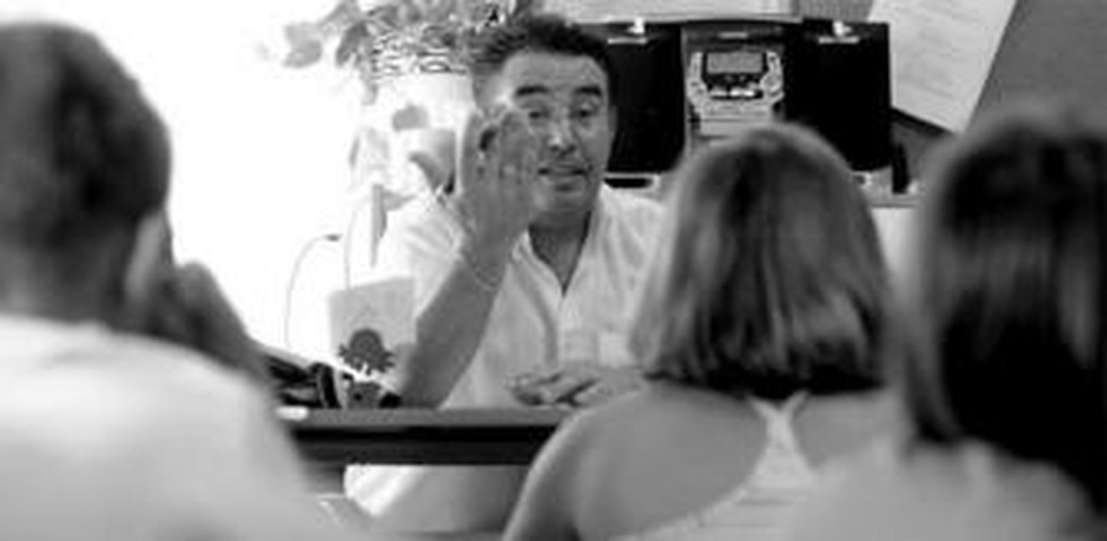 Antonio Moreno, ayer, en el día de su vuelta a las aulas del colegio La Salle de San Fernando.