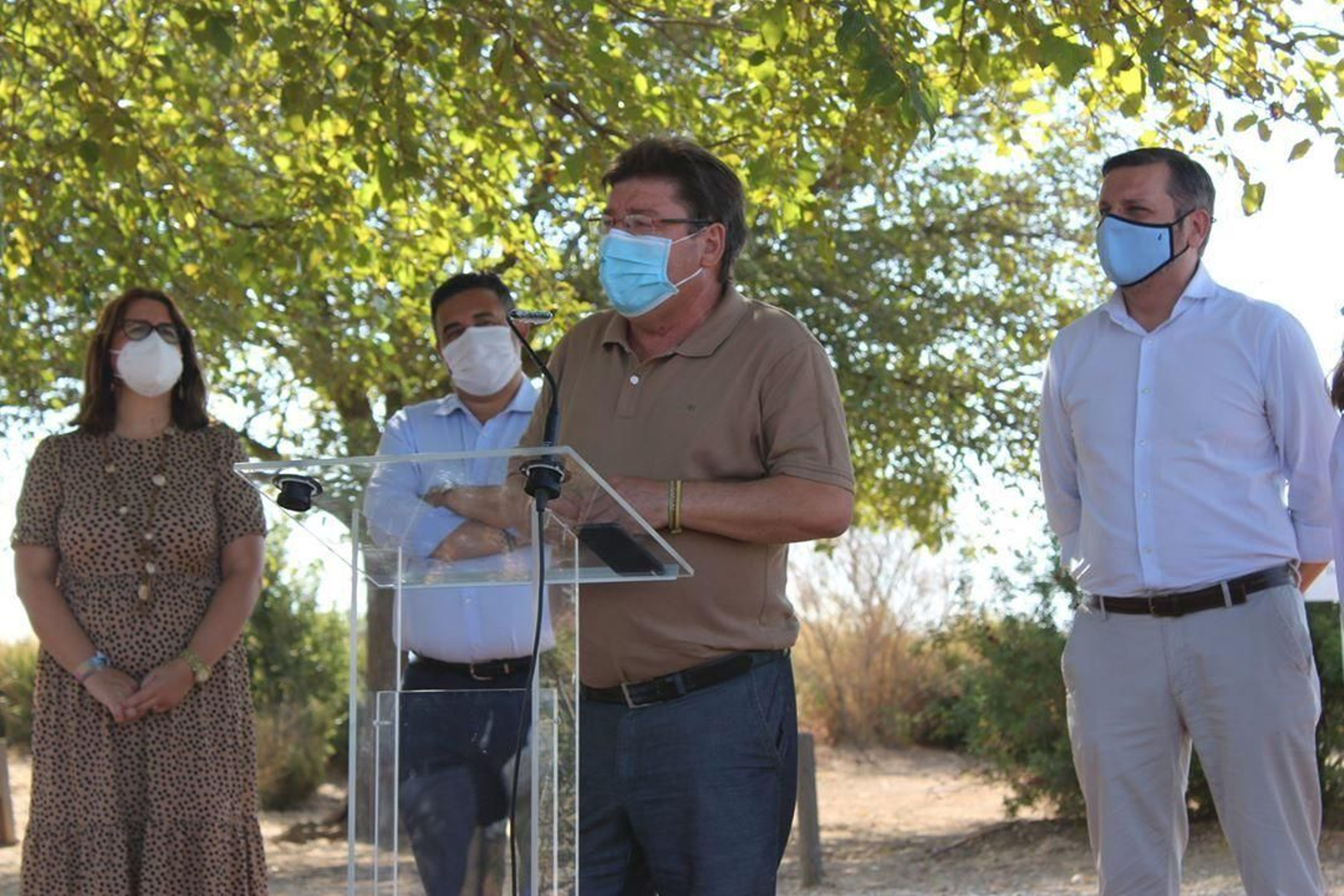 El alcalde de Trigueros, Cristóbal Romero.