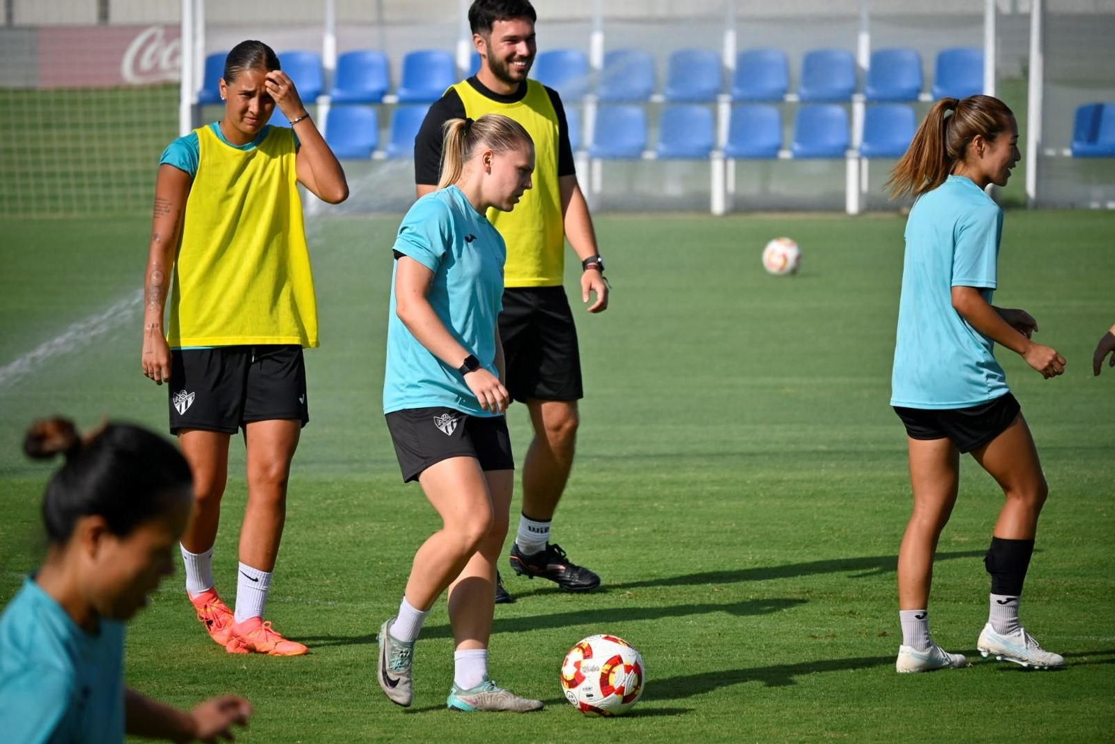 Entrenamiento del Sporting Huelva en la mañana del 22 de agosto.
