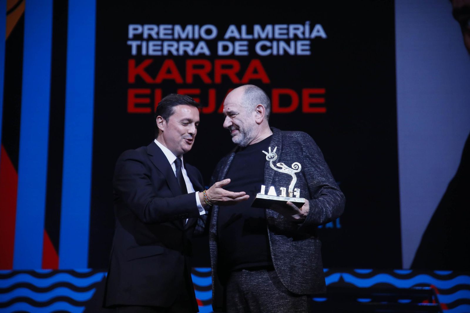 Las imágenes de la gala del Festival Internacional de Cine de Almería (Fical) con el premio 'Almería, tierra de cine' a Karra Elejalde