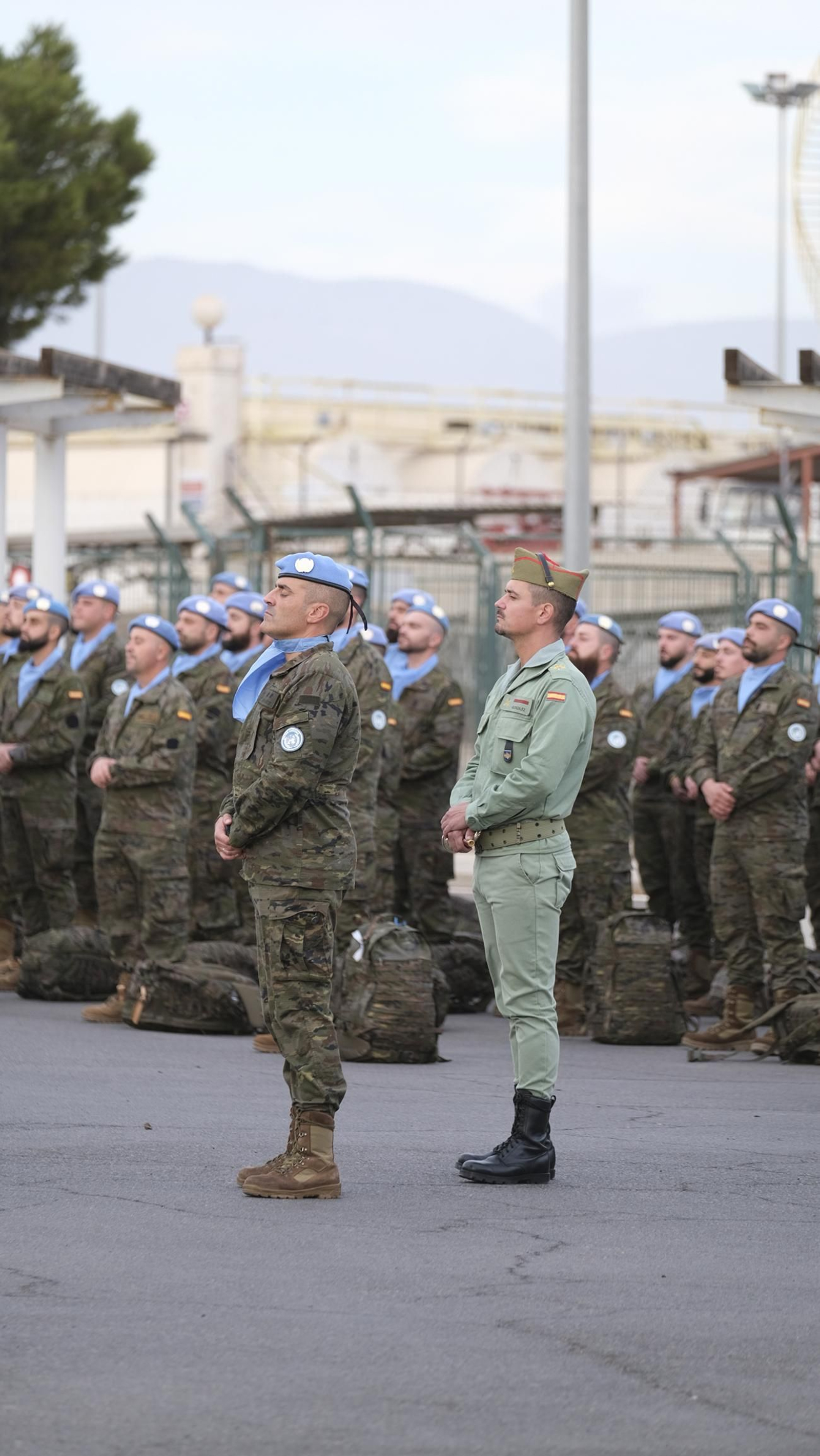 Imágenes de la salida del segundo contingente de La Legión con destino el Líbano