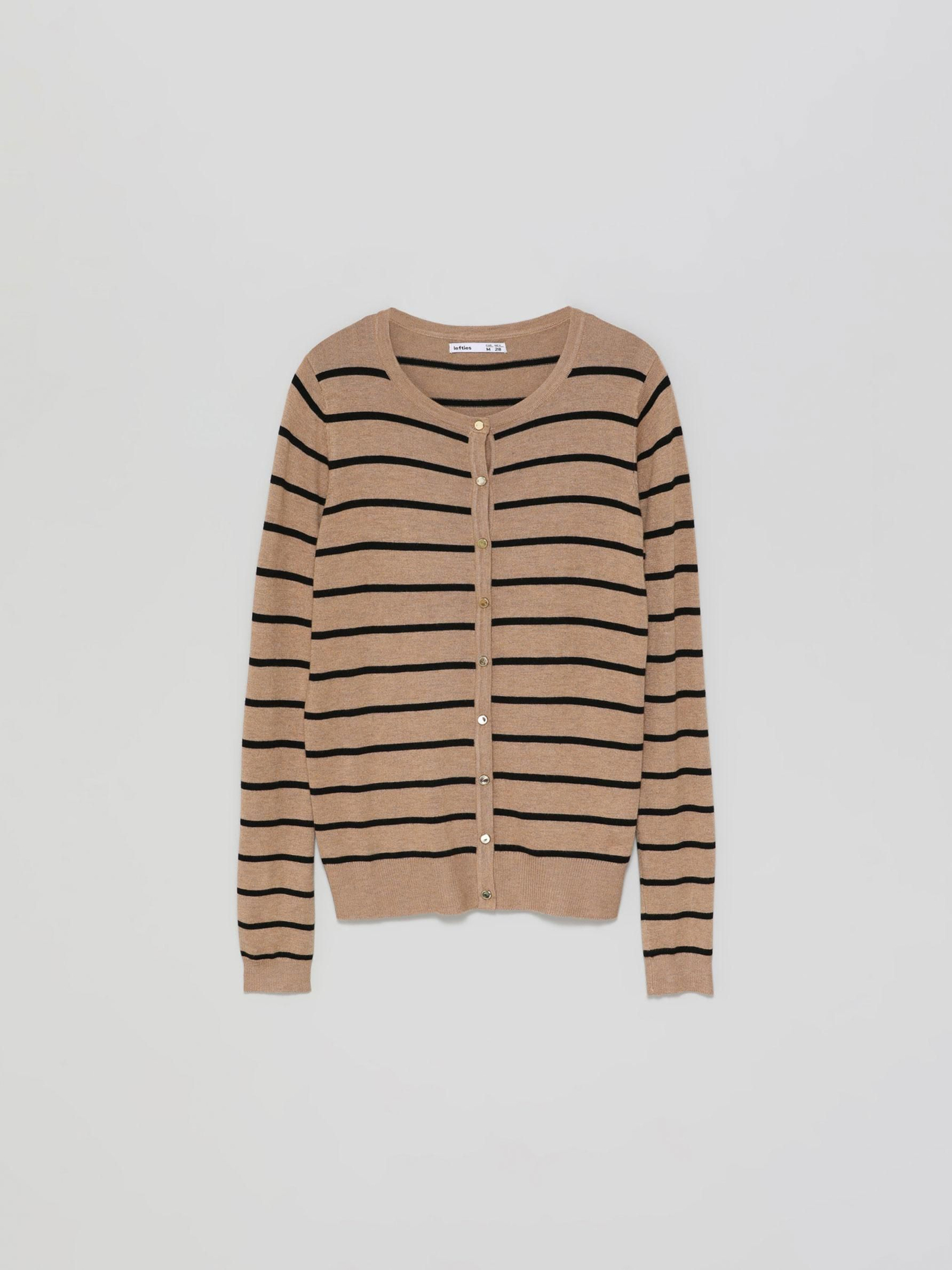 Cardigan con rayas marineras.
