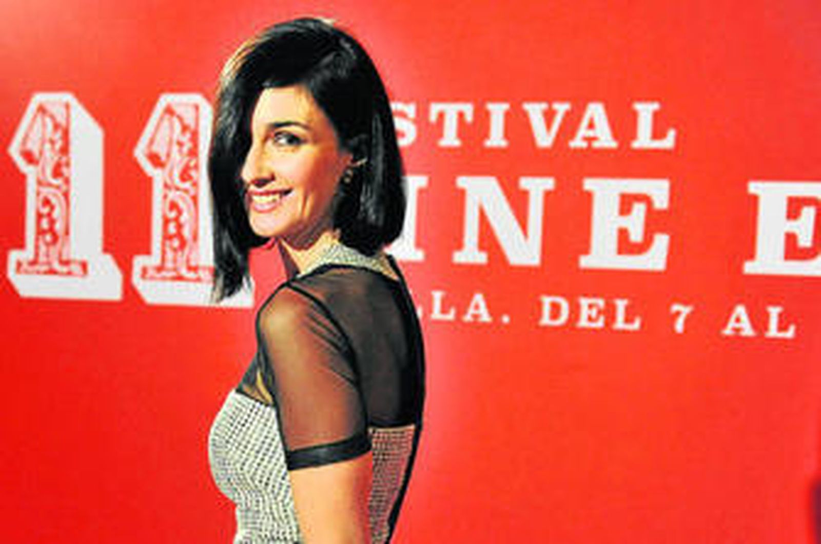 Paz Vega, fotografiada ayer en el Hotel Hesperia, horas antes del estreno de la cinta en el SEFF.