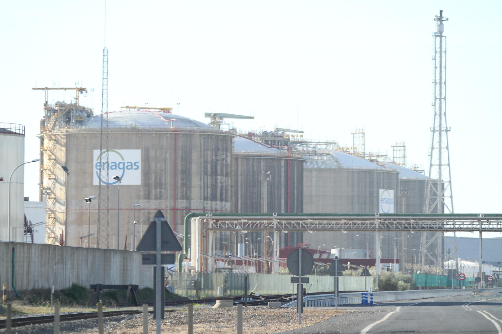 La planta de Enagás en Huelva supera el 80 por ciento de su capacidad de almacenamiento